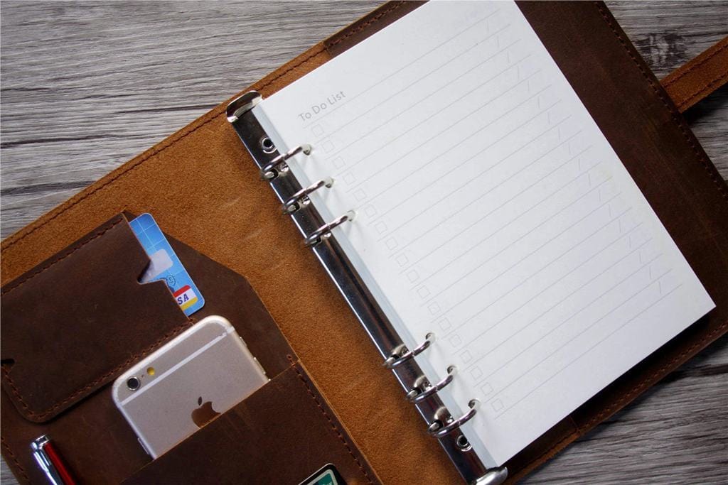 Custom Leather Bullet Journal Cover - Personalized Notebook Holder for Planners & Journals - Perfect for Daily Planning, Note Taking & Gift Giving