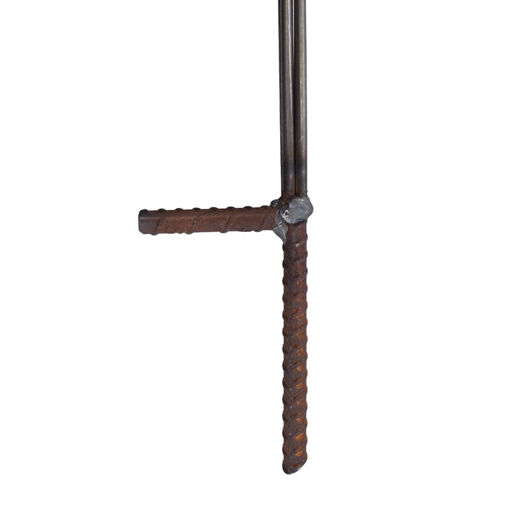 American Made Rusty Cattails Garden Stake with Dragonfly Sculpture – 34