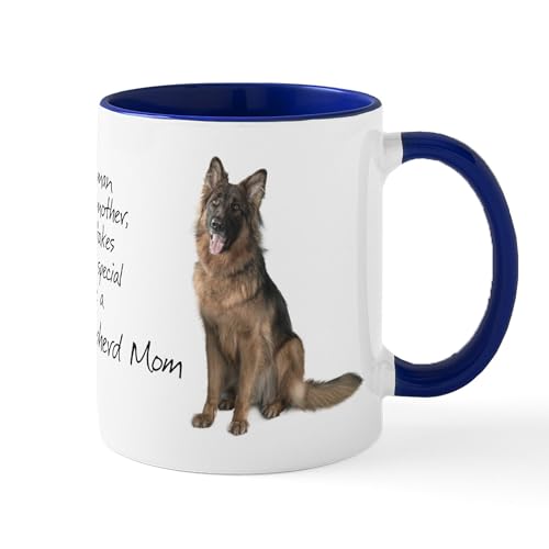 White/Navy Inside - Shepherd Mom Mugs