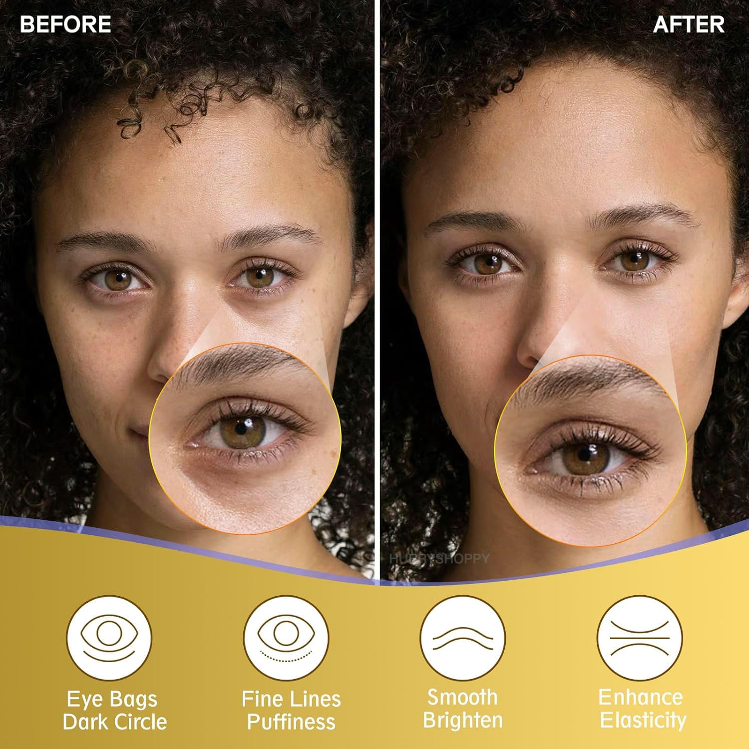 24K Gold Under Eye Cooling Gel Pads for Dark Circles & Puffiness Removal - Brightening & Wrinkle Reducing Eye Patches for Men & Women - Perfect for Nighttime Skincare & Morning Refresh