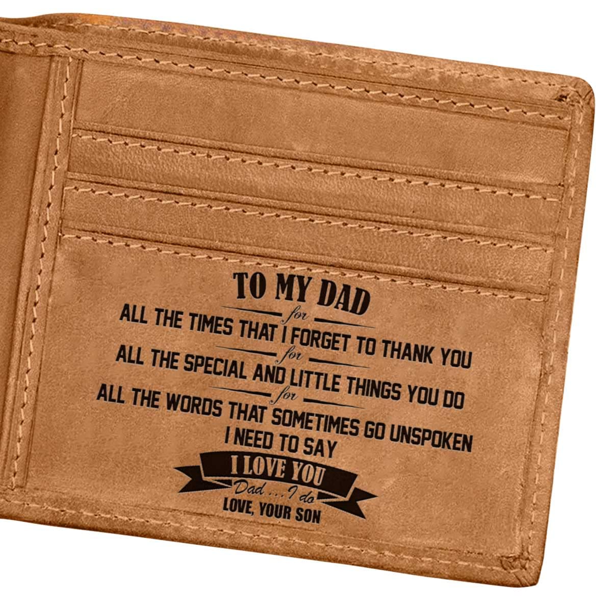 Father's Day & Birthday Gifts for Dad from Son - Premium RFID Wallet for Men, Ideal for Everyday Use, Travel, and Business - Perfect Dad Gift for Special Occasions