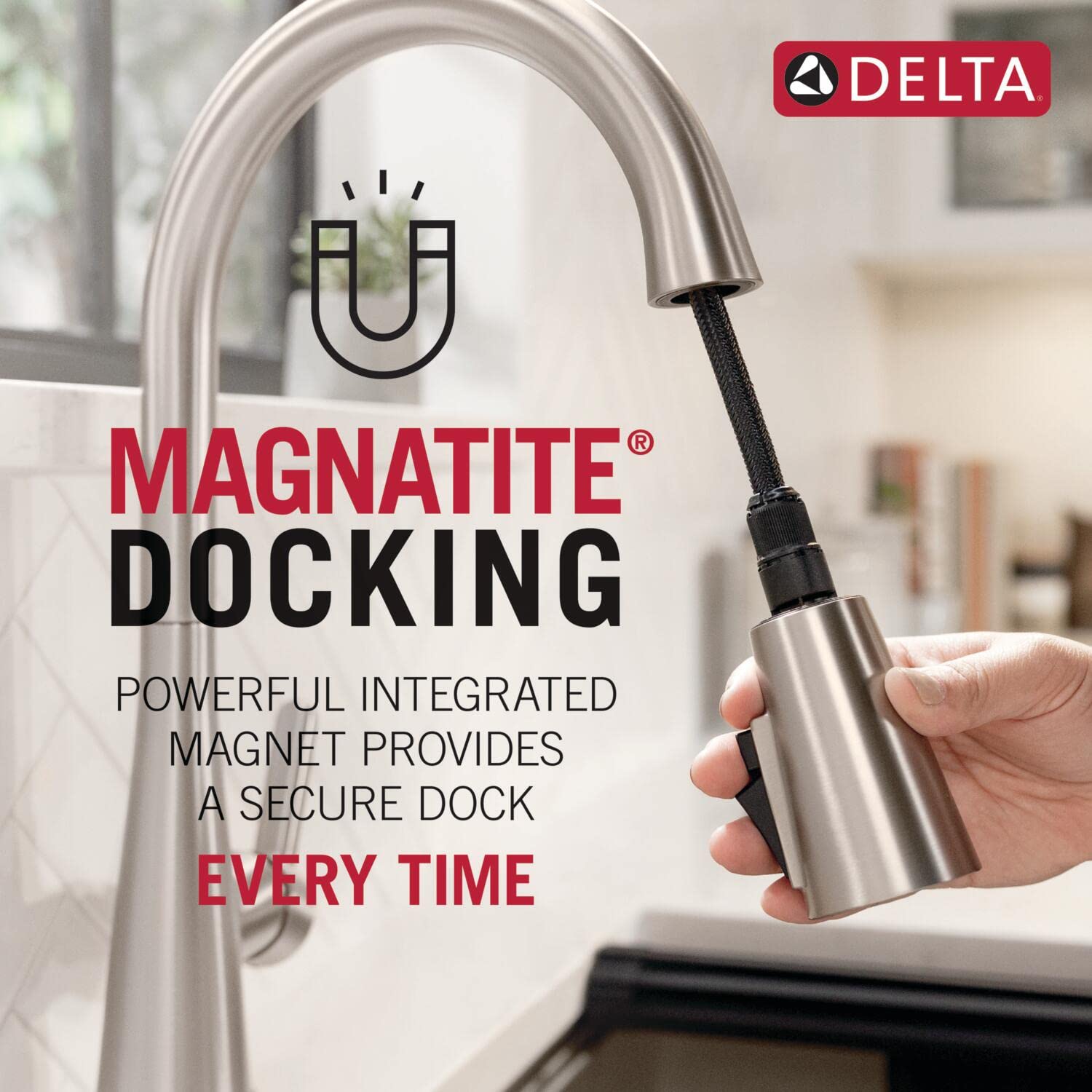 Delta Gold Kitchen Faucet with Touch2O & Soap Dispenser for Modern Sinks
