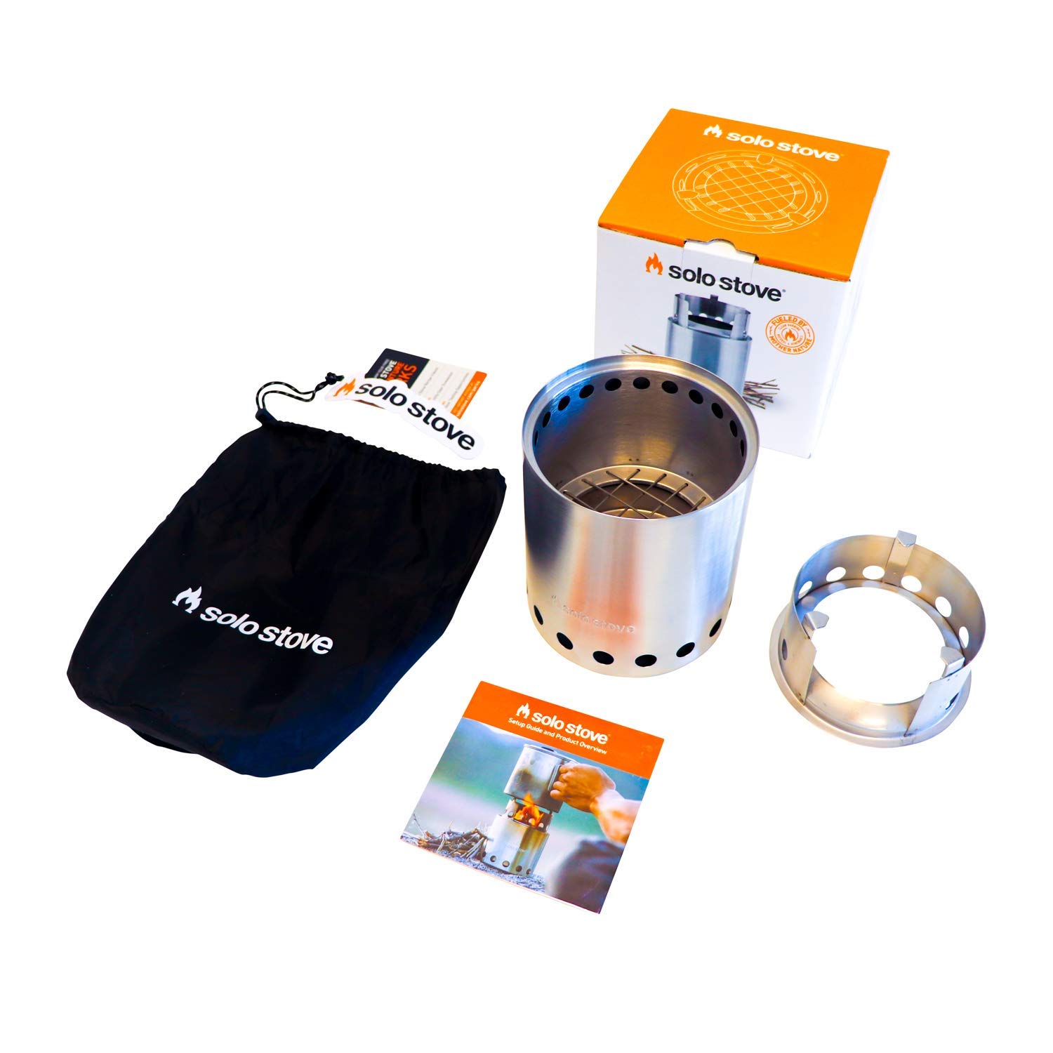 Solo Stove Titan - Portable Wood Burning Camping Stove for Backpacking, Hiking & Outdoor Cooking | Compact Stainless Steel Design | No Batteries or Fuel Needed | Perfect for Campfires, Picnics & Emergency Preparedness