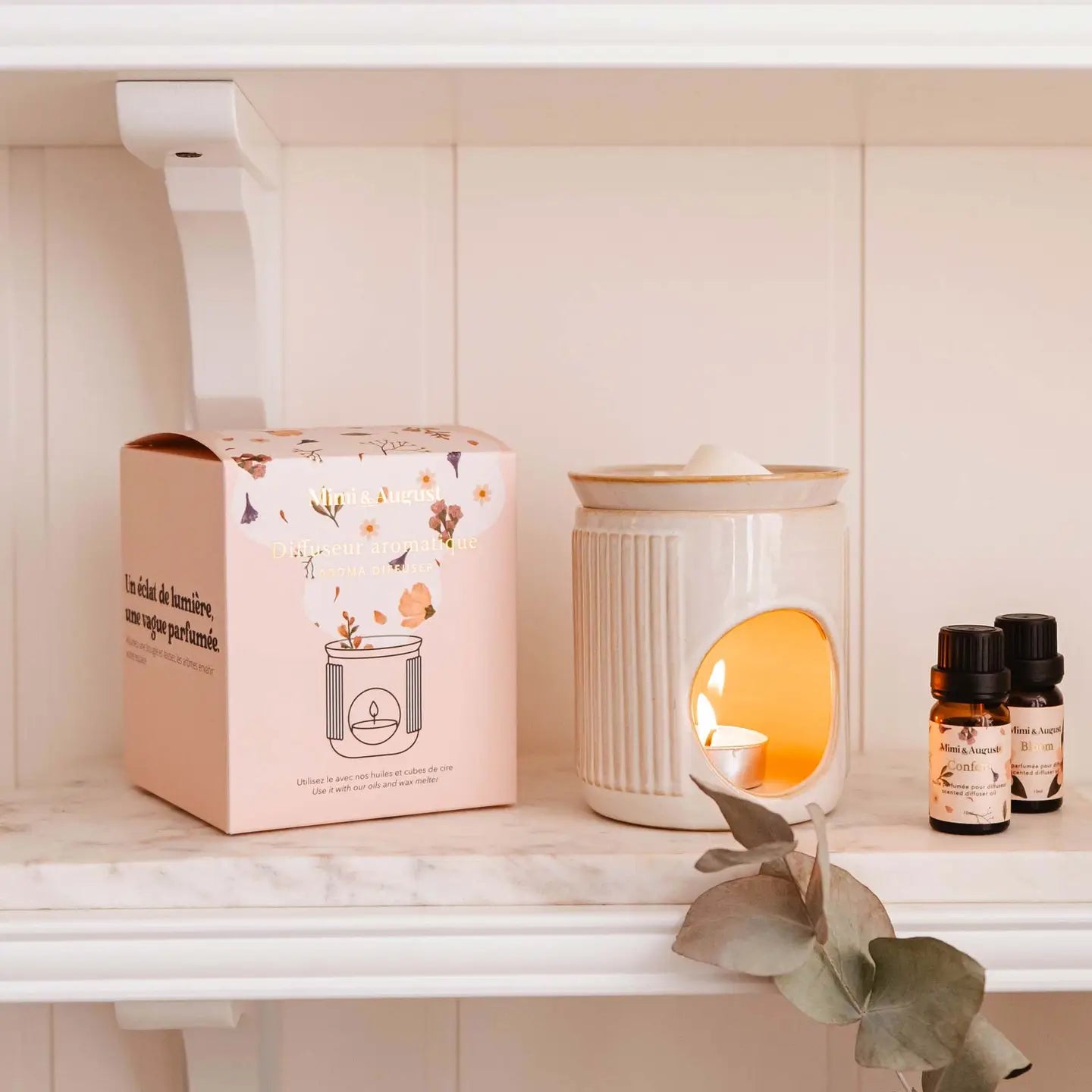 Lueur Aromatic Ceramic Diffuser - Essential Oil Diffuser for Home & Office, Relaxing Scented Air Freshener for Yoga, Spa, Bedroom, and Meditation Spaces