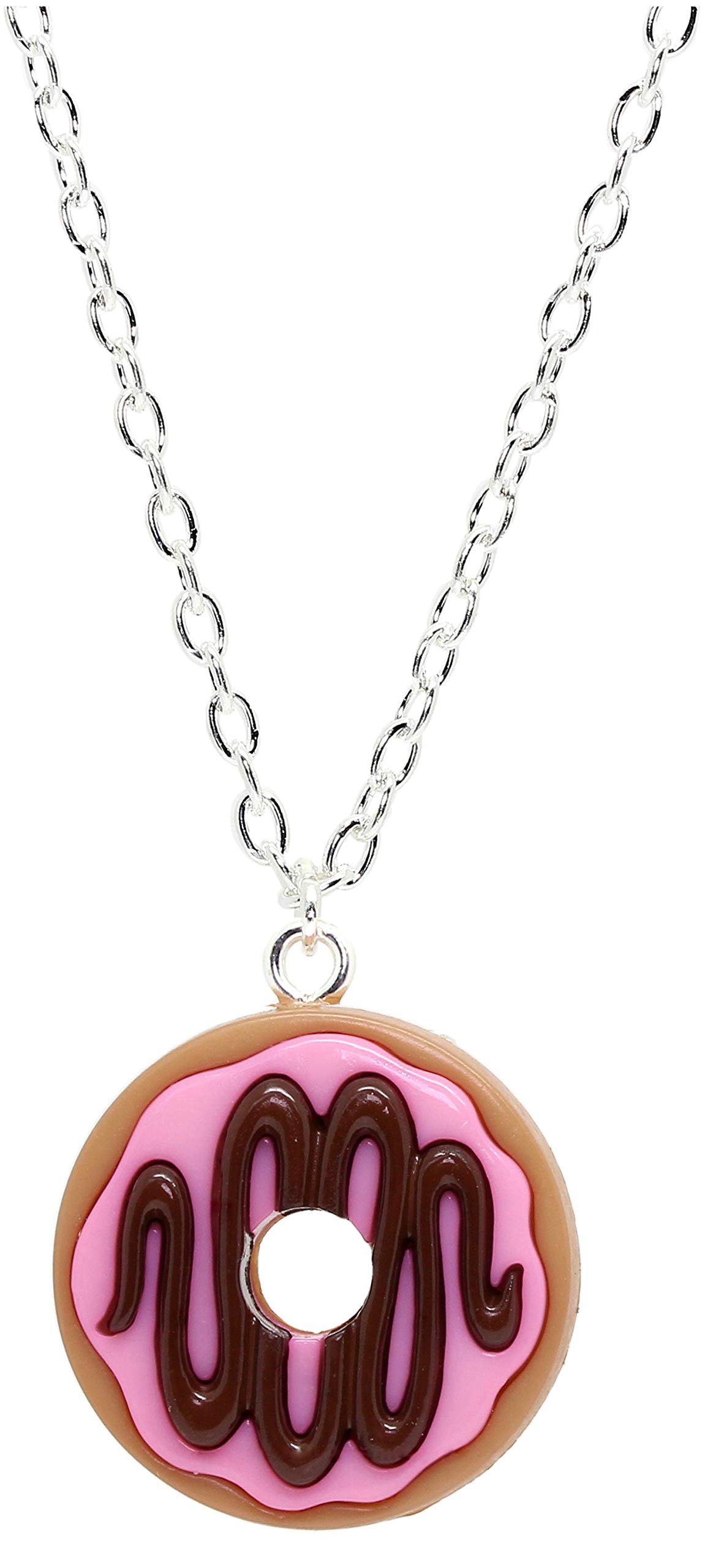 Bluebubble DONUT DAYS Food Charm Necklace - Cute Donut Pendant Jewelry Gift for Women, Teens, Girls | Birthday, Christmas, Valentine's Day Present | Perfect for Donut Lovers, Sweet Treat Enthusiasts