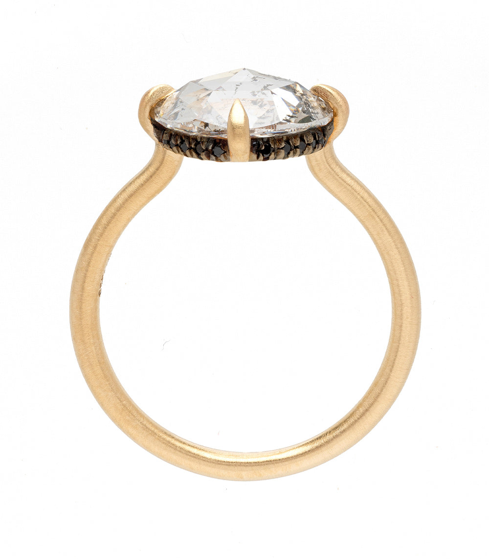 Billie 2.25Ct Rose Cut Salt & Pepper Diamond Wedding Ring – Unique Vintage Engagement Ring for Women, Ethical Conflict-Free Diamond Jewelry – Perfect for Proposals, Anniversaries & Special Occasions