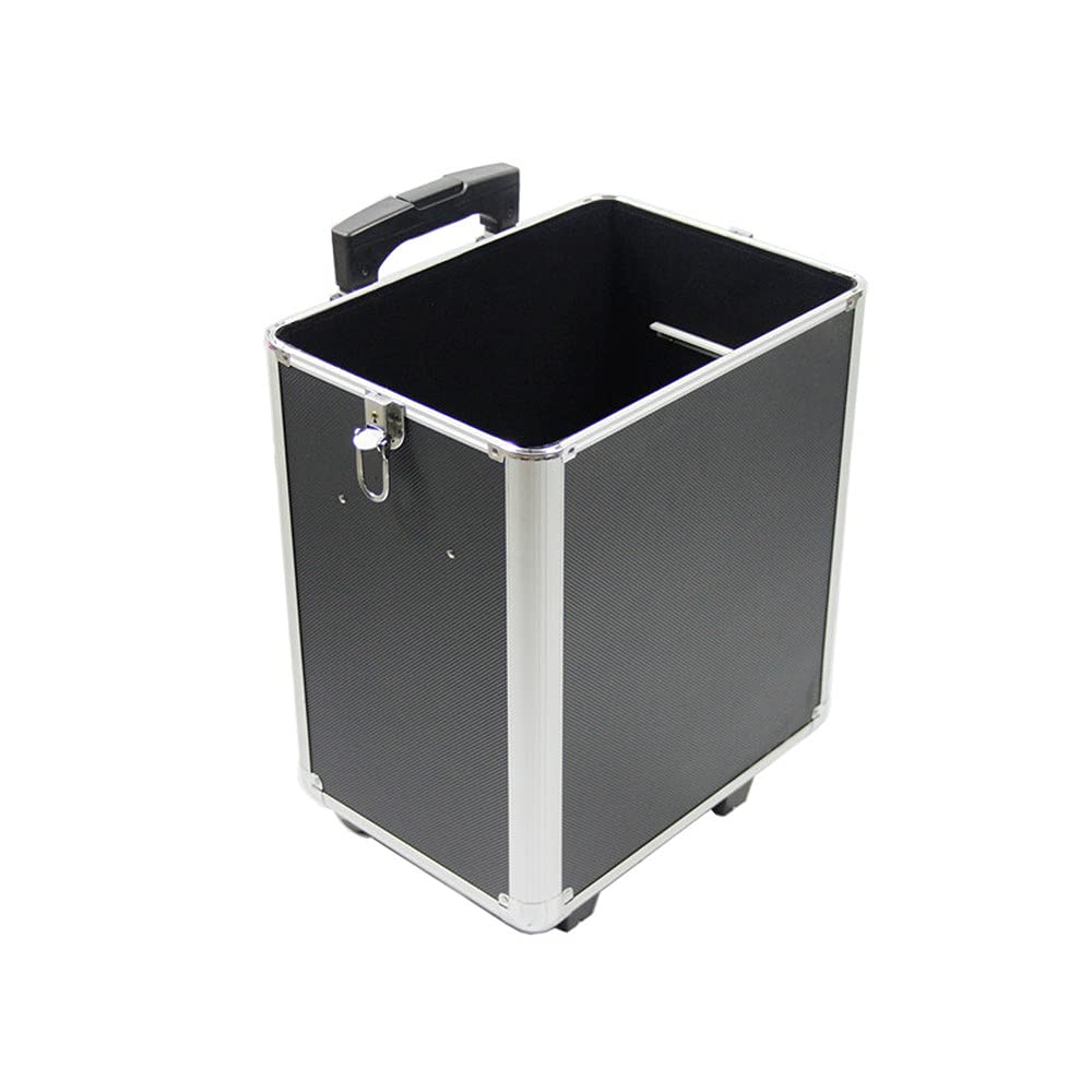 4 in 1 Professional Aluminum Makeup Train Case with Wheels - Rolling Cosmetic Organizer for Beauty Artists, Stylists & Travel - Black | Perfect for Salon, Bridal & On-Site Makeup Services