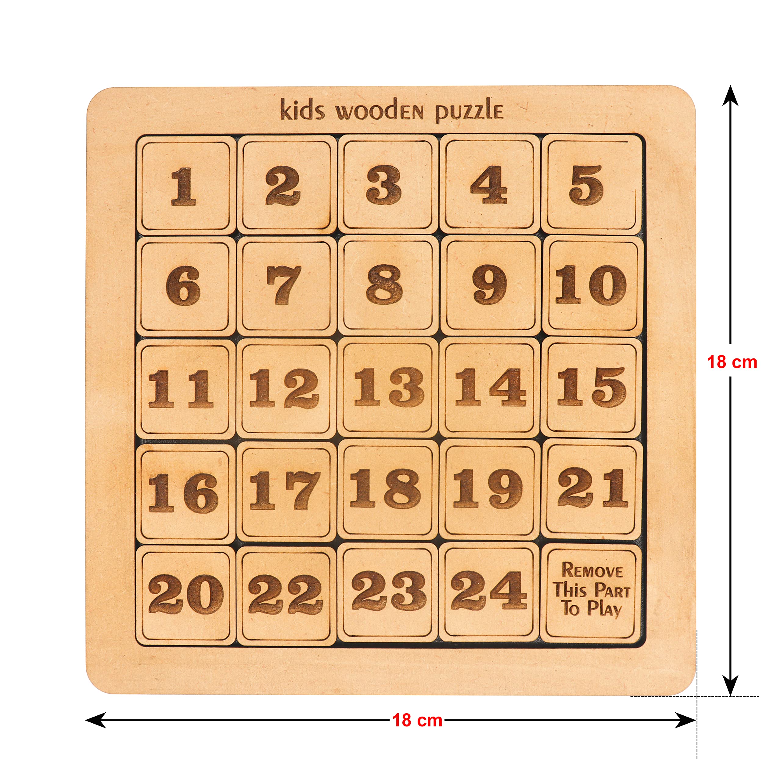 StarLaser Wooden Number Slide Puzzle - Brain Boosting IQ Game for Kids Ages 3-8 | Educational Learning Toy | Perfect Birthday Gift for Boys & Girls | Fun Classroom & Homeschool Activity
