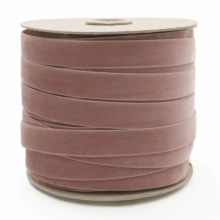 Colonial Rose Swiss Velvet Ribbon - Premium Satin Edge Decorative Ribbon for Gift Wrapping, Wedding Decorations, DIY Crafts, Hair Bows and Home Decor