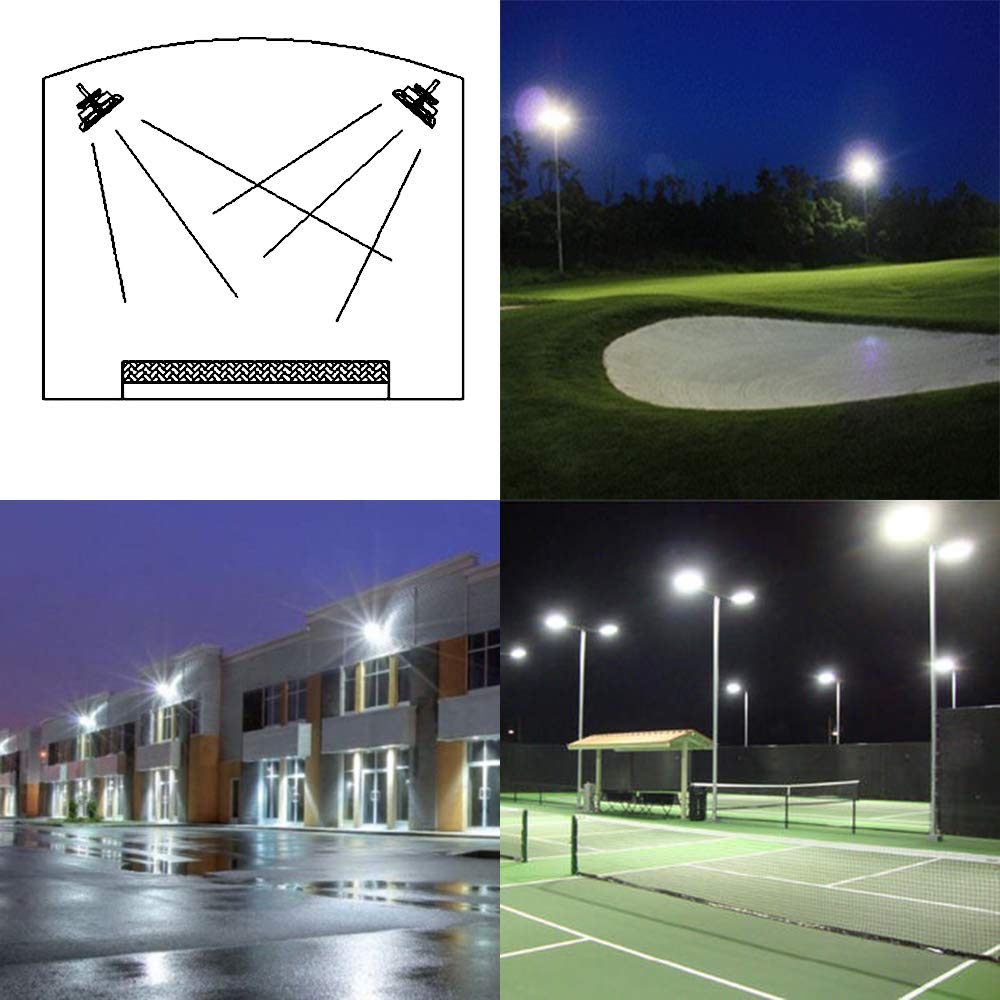 60W LED Flood Light (300W Halogen Equivalent) - Super Bright 5400LM Outdoor Spotlight, IP66 Waterproof, 6500K Daylight White - Perfect for Garage, Garden, Yard, Lawn & Shop Lighting