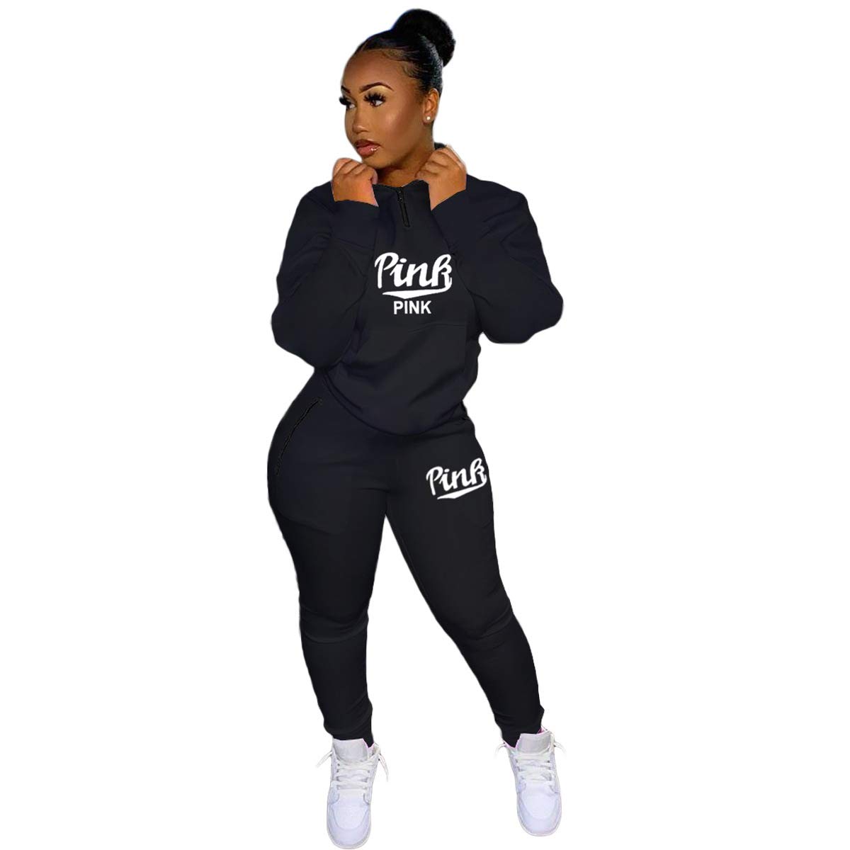 Women's 2-Piece Jogging Suits - Long Sleeve Tracksuit Set with Sweatpants | Athletic Workout Outfits & Lounge Wear for Running, Yoga, Gym and Casual Comfort