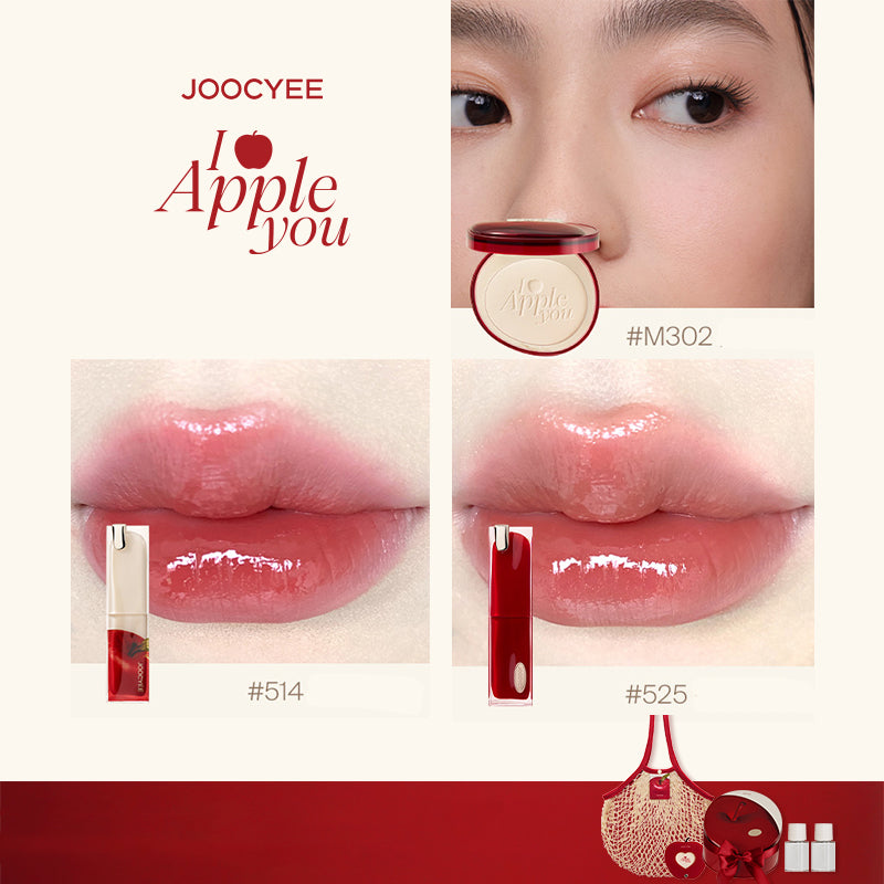 Joocyee Apple Heart Christmas Gift Box Set - Perfect Holiday Present for Her, Christmas Decorations & Party Favors - Great for Christmas Gifts, Stocking Stuffers, Secret Santa Exchanges