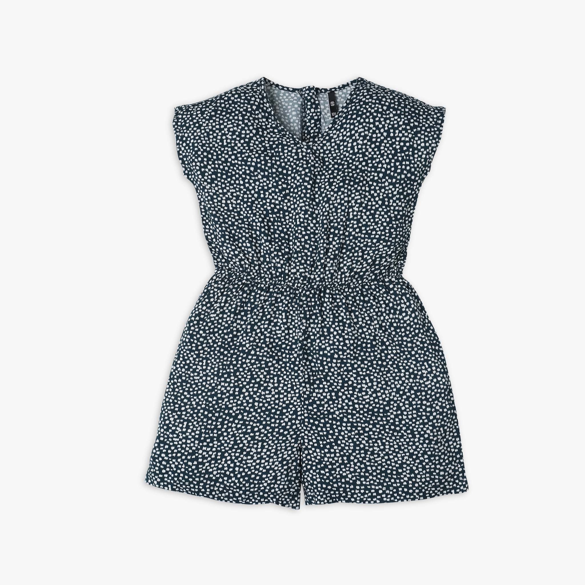 Girls Regular Fit Printed Jumpsuit - Cute & Comfortable Romper for Toddlers - Perfect for Playdates, Preschool & Everyday Wear