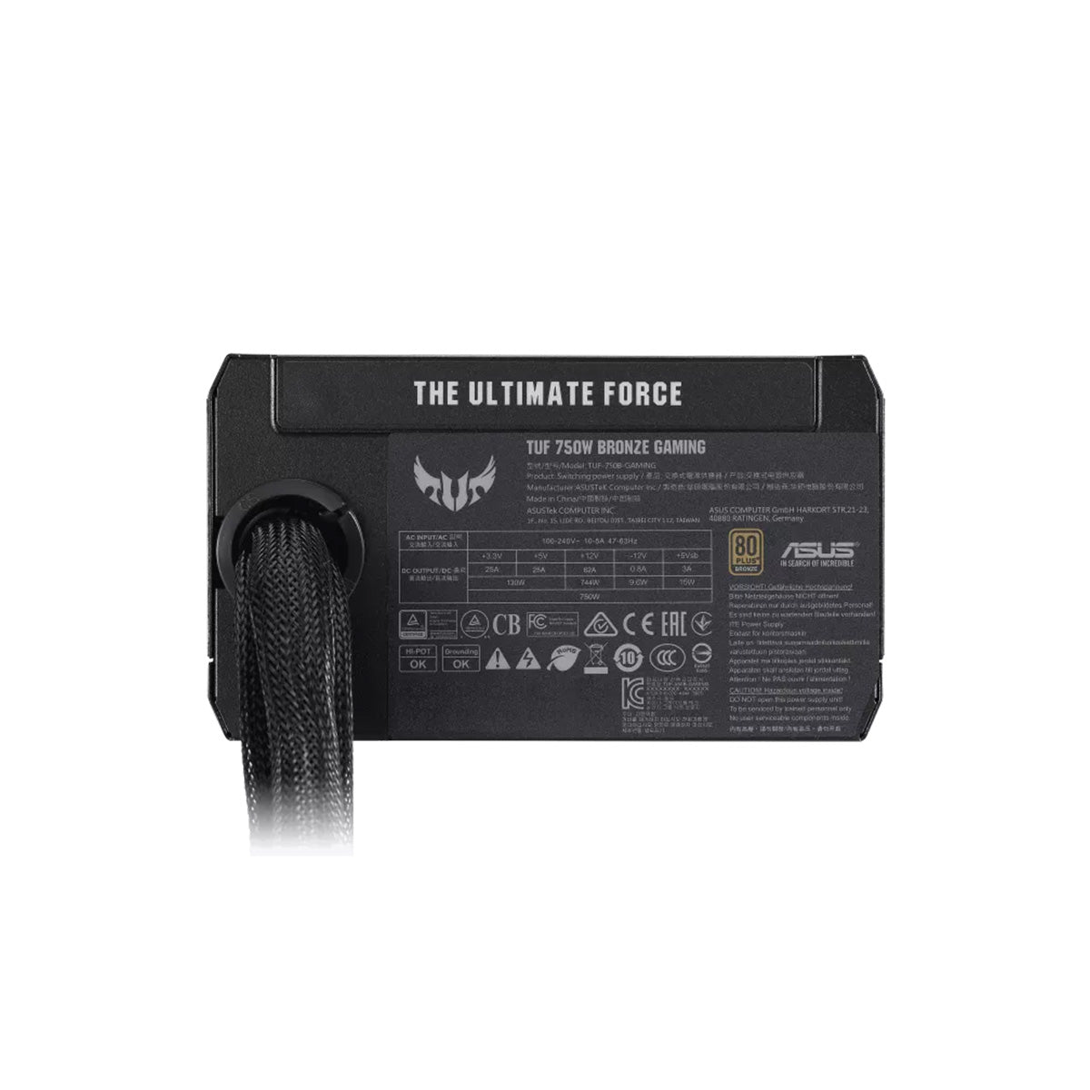 ASUS TUF Gaming 750W 80 Plus Bronze Certified Power Supply - High Efficiency PSU for Gaming PC, Workstation & Home Office Setup