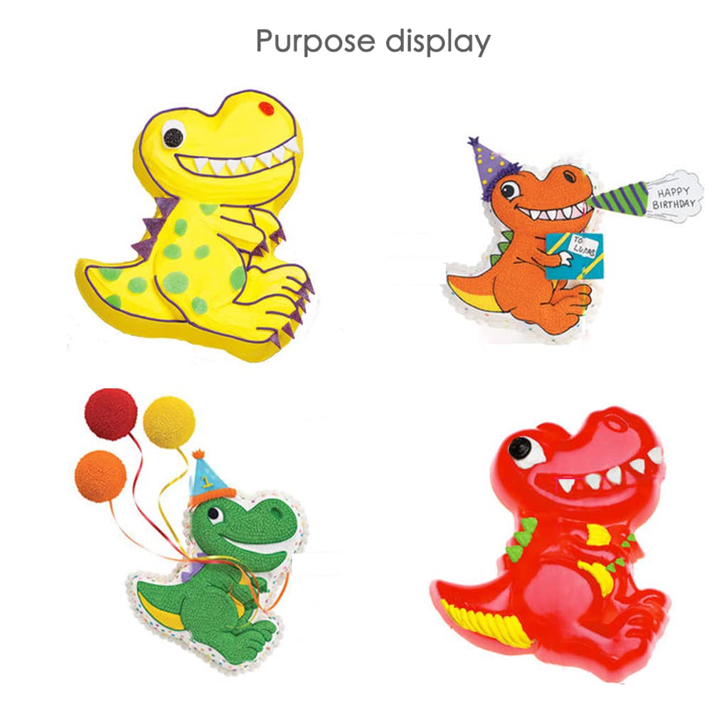 Dinosaur Cake Pan - 3D Birthday Cake Mold, Nonstick Aluminum Alloy Baking Tool for Kids Party & Jurassic Themed Desserts