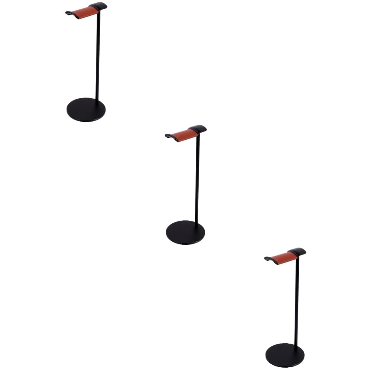 DOITOOL 3-Pack Aluminum Alloy Headphone Hanger Holder - Space Saving Desktop Headset Stand for Gaming, Office & Home Organization (Black)
