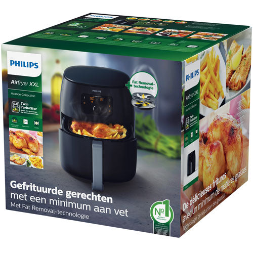 PHILIPS Digital XXL Twin TurboStar 1.4kg Air Fryer HD9650/96 - Certified Refurbished with Manufacturer Warranty | Perfect for Family Cooking, Healthy Meals & Quick Snacks