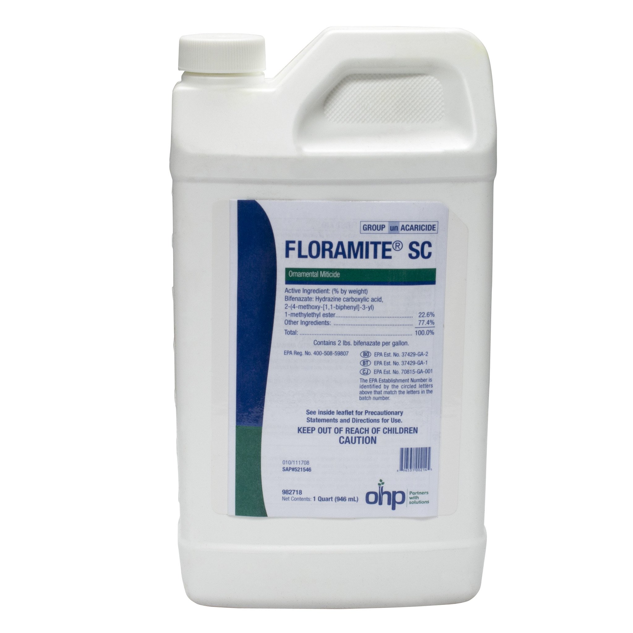 Floramite SC Ornamental Miticide - Effective Spider Mite Control for Plants - 1 Quart Bottle - Perfect for Indoor & Outdoor Gardening, Greenhouses, and Landscaping