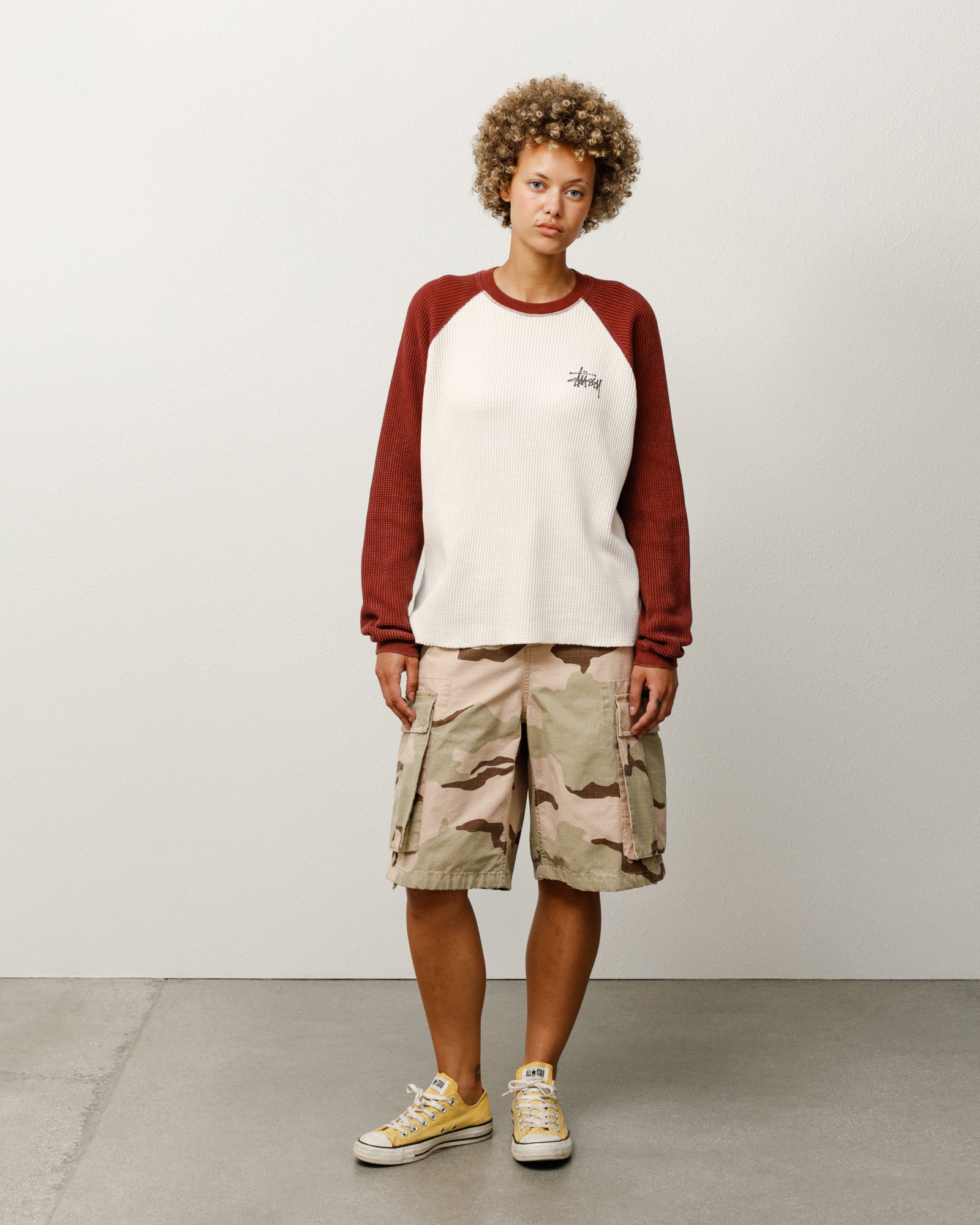 Stüssy Thermal 2-Tone Long Sleeve Shirt for Men | Streetwear Fashion | Perfect for Casual Wear & Layering in Cool Weather
