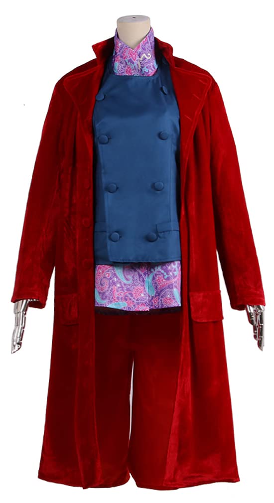 Johnny Depp Chocolate Factory Cosplay Costume for Adults - Willy Wonka Charlie Outfits Halloween Carnival Suit for Men (Perfect for Halloween Parties, Cosplay Events & Movie-Themed Dress Up)