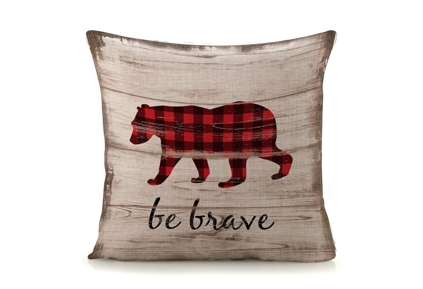 Be Brave Linen Throw Pillow - Soft Decorative Cushion Cover for Sofa, Bed & Home Decor - Inspirational Gift for Women & Girls