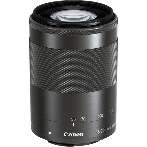 Canon EF-M 55-200mm f/4.5-6.3 IS STM Telephoto Zoom Lens with Tripod & 3-Piece Filter Kit (UV/CPL/ND8) - Perfect for Travel, Wildlife & Portrait Photography