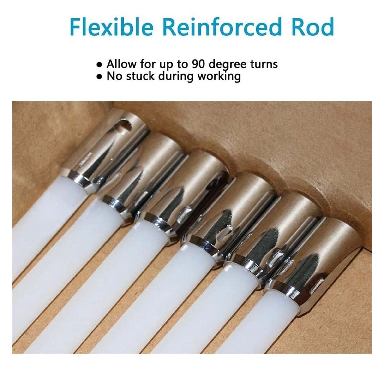 Motorized Chimney Sweep Kit with Nylon Flexible Rods - 10m Orange Rotary Cleaning Brush for Fireplace & Wood Stove Maintenance - Perfect for Home Chimney Cleaning and Fire Safety