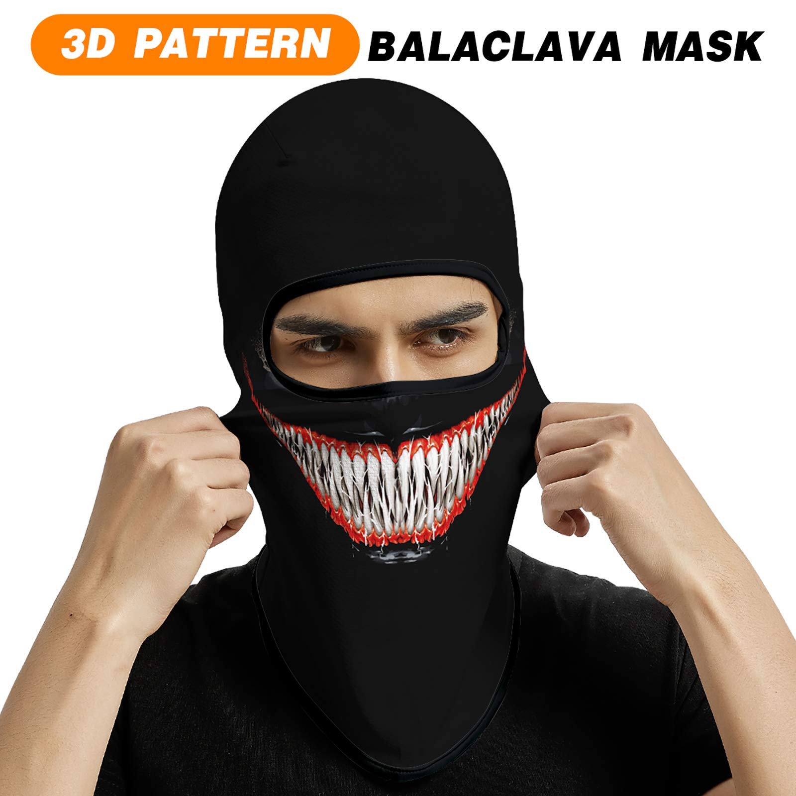 Venswell 3D Skull Balaclava Face Mask - Warm Winter Ski Mask for Cycling, Motorcycle, Snowboarding & Halloween Costume - Full Face Cover for Cold Weather Protection & Outdoor Sports