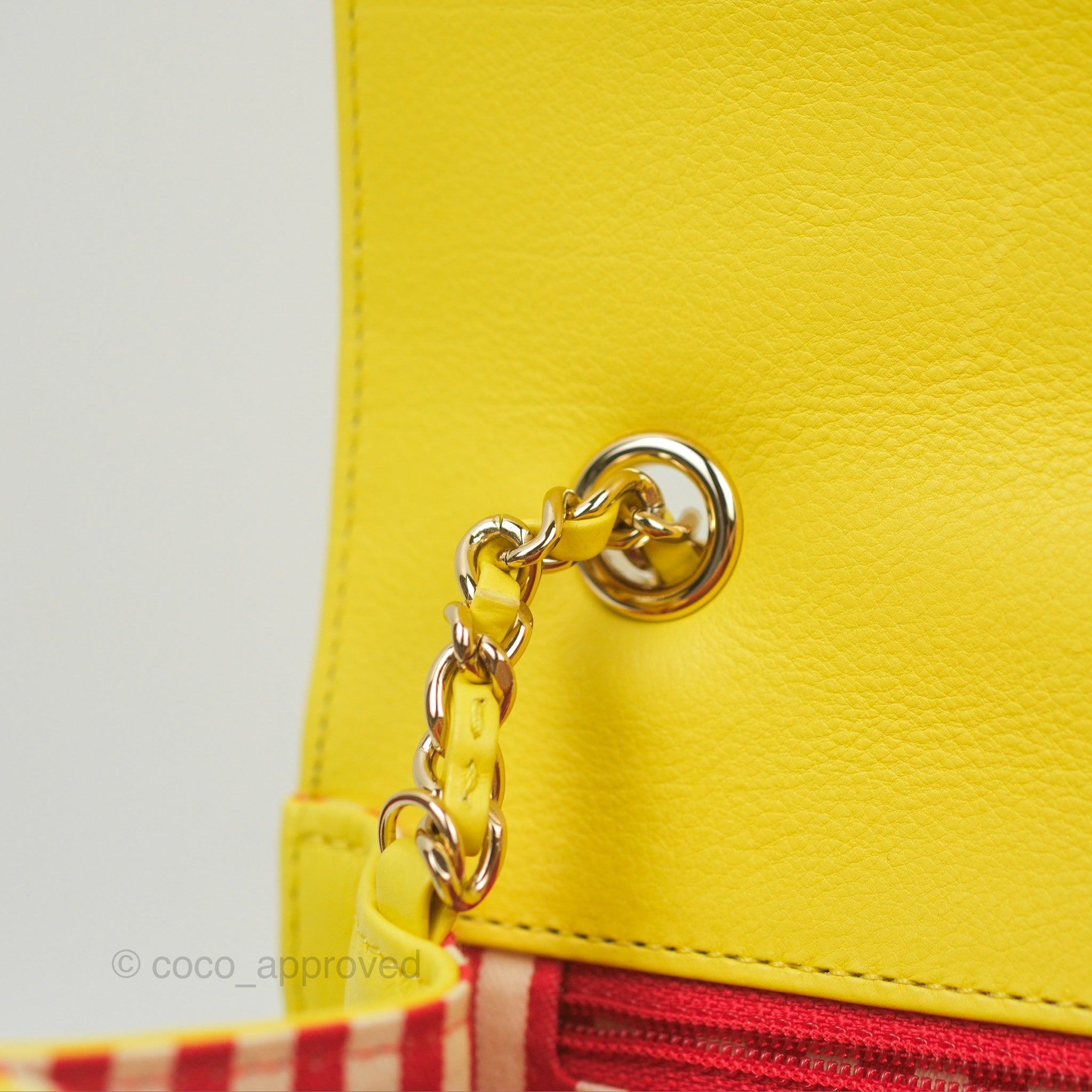 Chanel Chevron Square Envelope Flap Bag in Yellow - 19C Collection | Luxury Crossbody Bag for Women, Perfect for Parties & Evening Events
