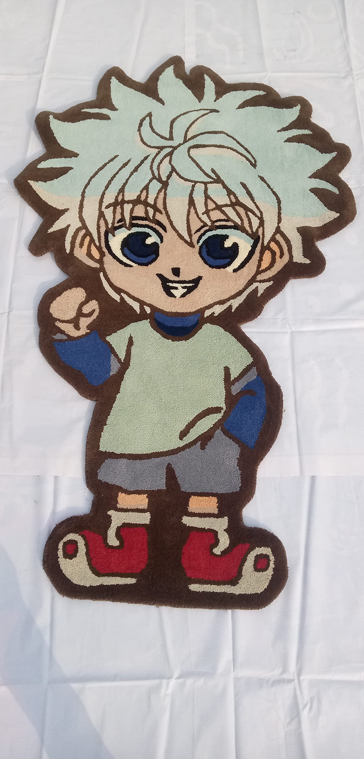 Anime Boy Cartoon Character Rug 3x5 ft - Soft Area Carpet for Living Room, Boys & Girls Bedroom Decor - Non-Slip Kids Floor Mat for Playroom, Dorm, Nursery - Cute Cartoon Design Home Accent