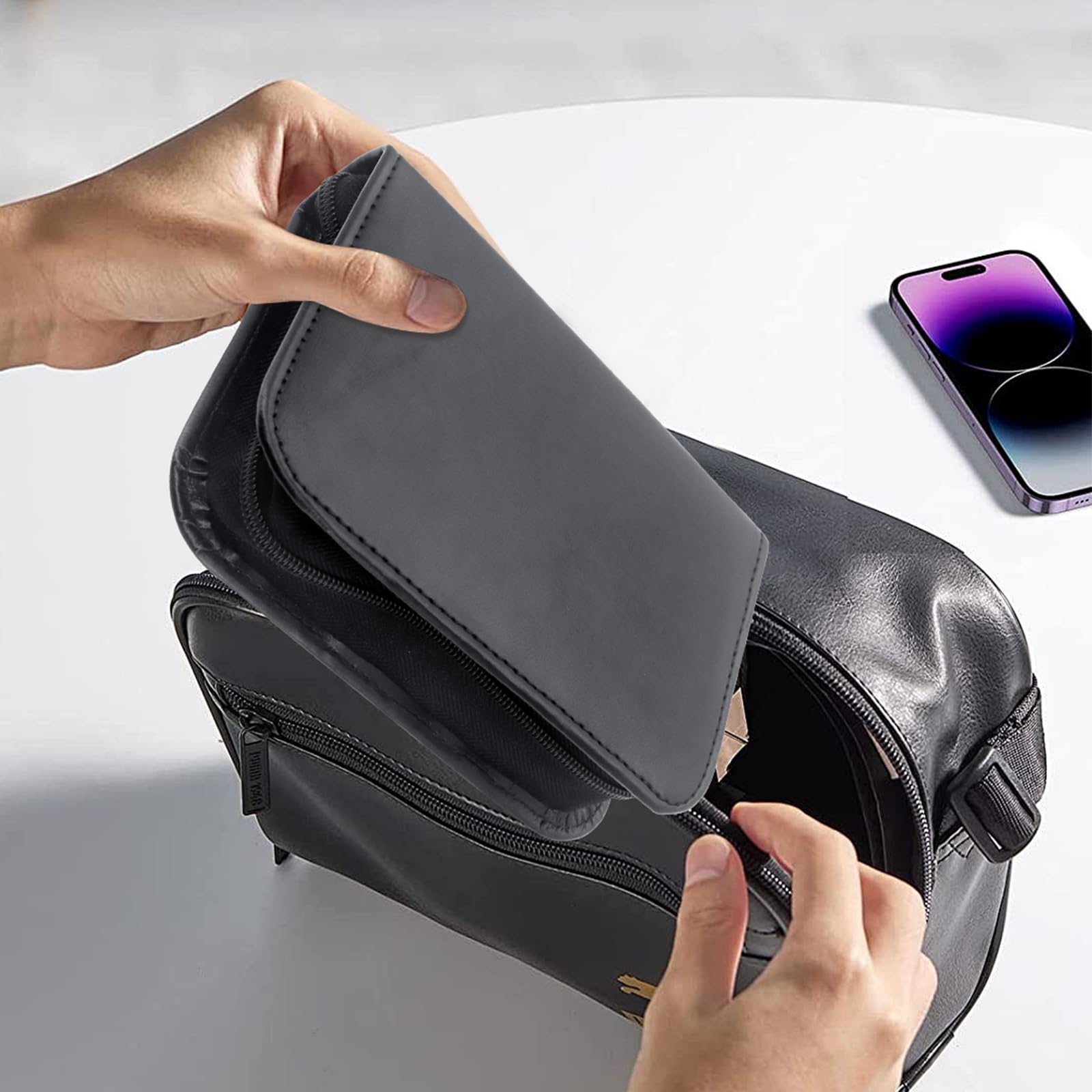 PU Leather Blood Glucose Meter Travel Case - Diabetic Supplies Organizer Pouch for One Touch Ultra 2 Meter & Accessories - Portable Storage Solution for Home, Travel & Daily Use