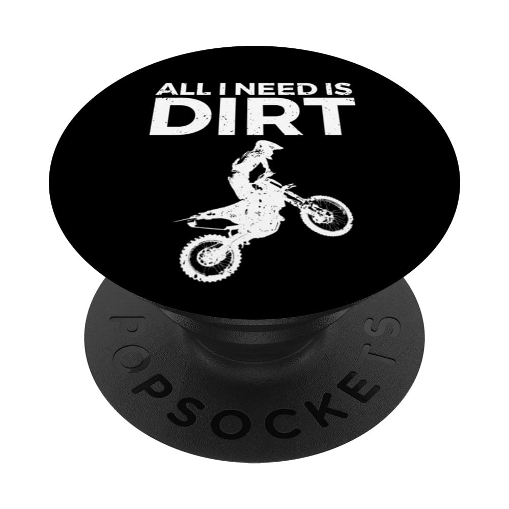 Funny Dirt Bike Rider Motocross Racer PopSockets Swappable PopGrip - Perfect for Motorcycle Enthusiasts & Off-Road Adventures