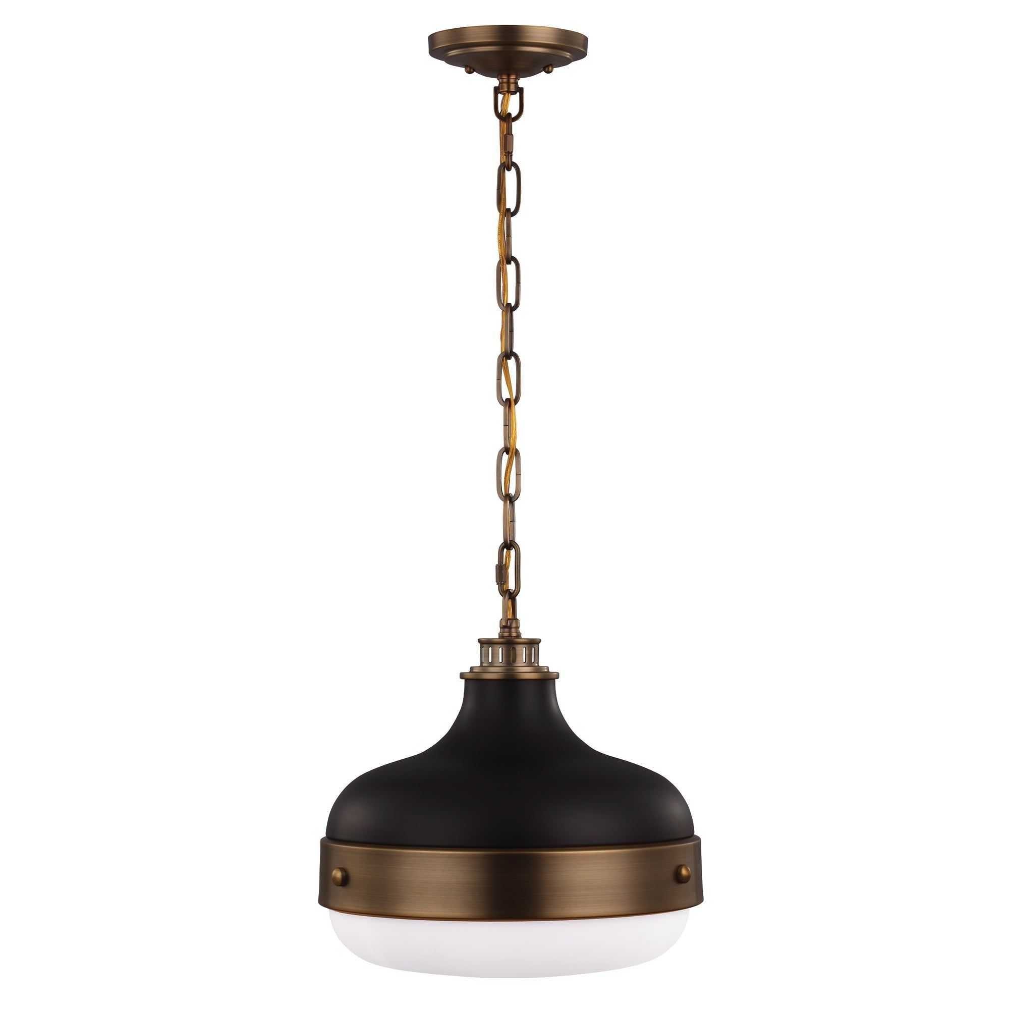 Cadence 1/2Lt Pendant Ceiling Light Fixture - Dark Antique Brass, Matte Black, Polished Nickel & Brushed Steel Finish - Perfect for Dining Room, Kitchen Island or Entryway Lighting