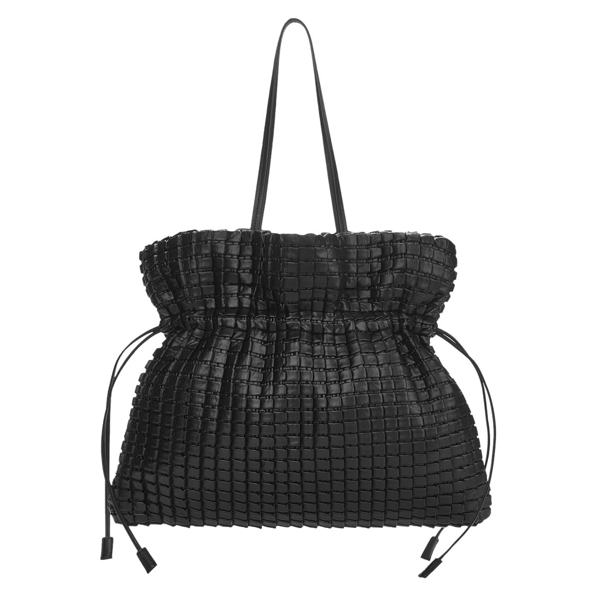 KWANI Square Embossed Big Tote Shoulder Bags for Women - Stylish Large Handbag with Zipper Closure, Perfect for Work, Travel & Shopping (Black)