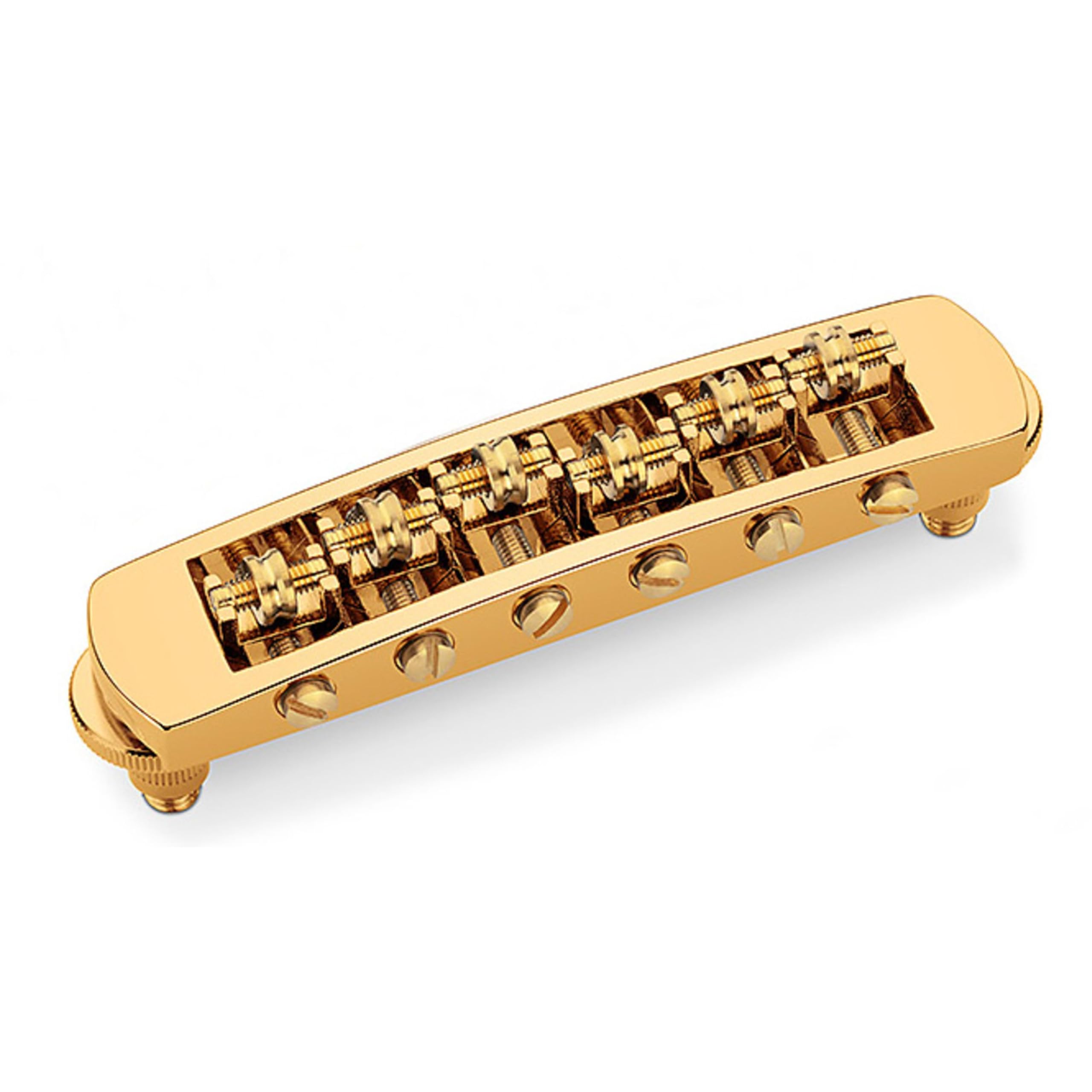 Schaller 453/Gold Electric Guitar Roller Bridge - Premium Upgrade for Smooth Tuning Stability | Perfect for Rock, Blues & Stage Performances