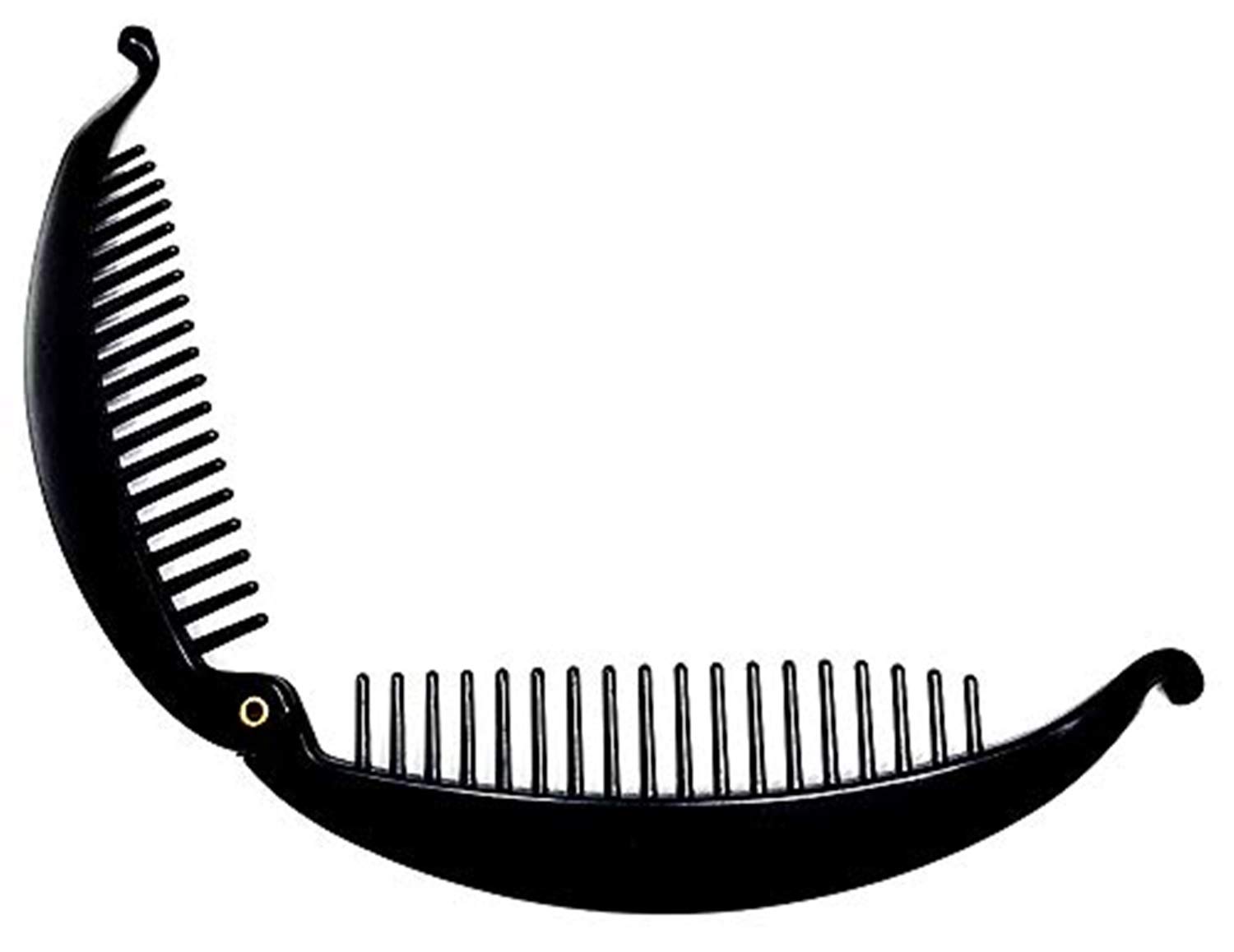 Fish Shape Banana Hair Clips - 4 Pack Black Hair Clips for Women & Girls | Perfect for School, Work, Parties & Everyday Hairstyles