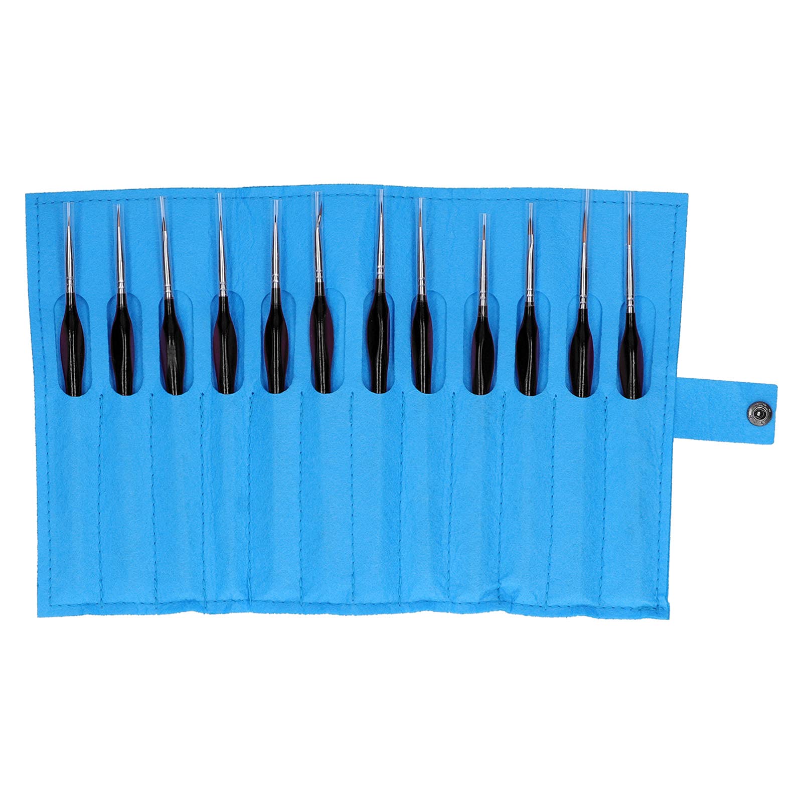 Professional Nunafey Line Drawing Brush Set - Miniature Paint Brushes for Nail Art, Model Painting & Face Painting (Black, Blue) | Perfect for Artists, DIY Nail Design & Cosplay Makeup