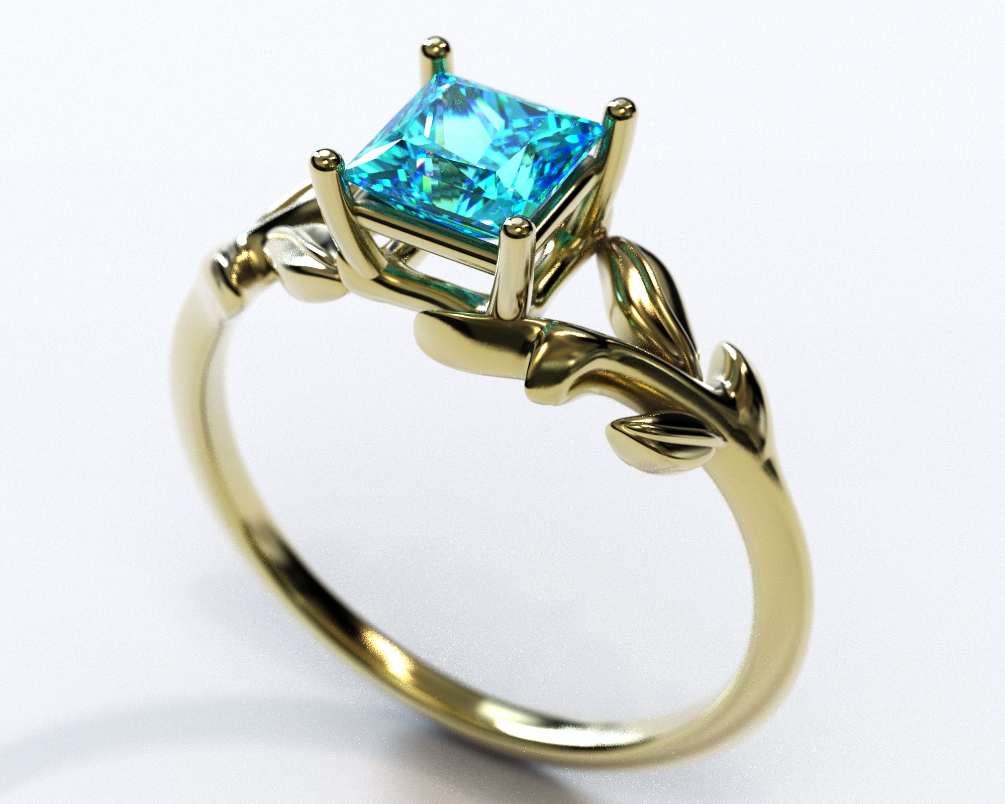Exquisite Black Gold Blue Topaz Engagement Ring for Women – Elegant Wedding, Anniversary & Proposal Jewelry Gift