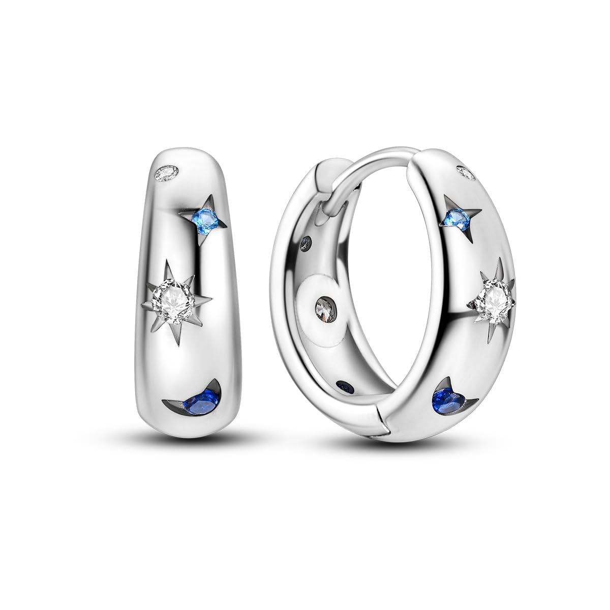 NARMO 925 Sterling Silver Heart Hoop Earrings for Women - Small Colorful Rainbow Huggie Hoops | Perfect for Everyday Wear, Gift Giving & Special Occasions