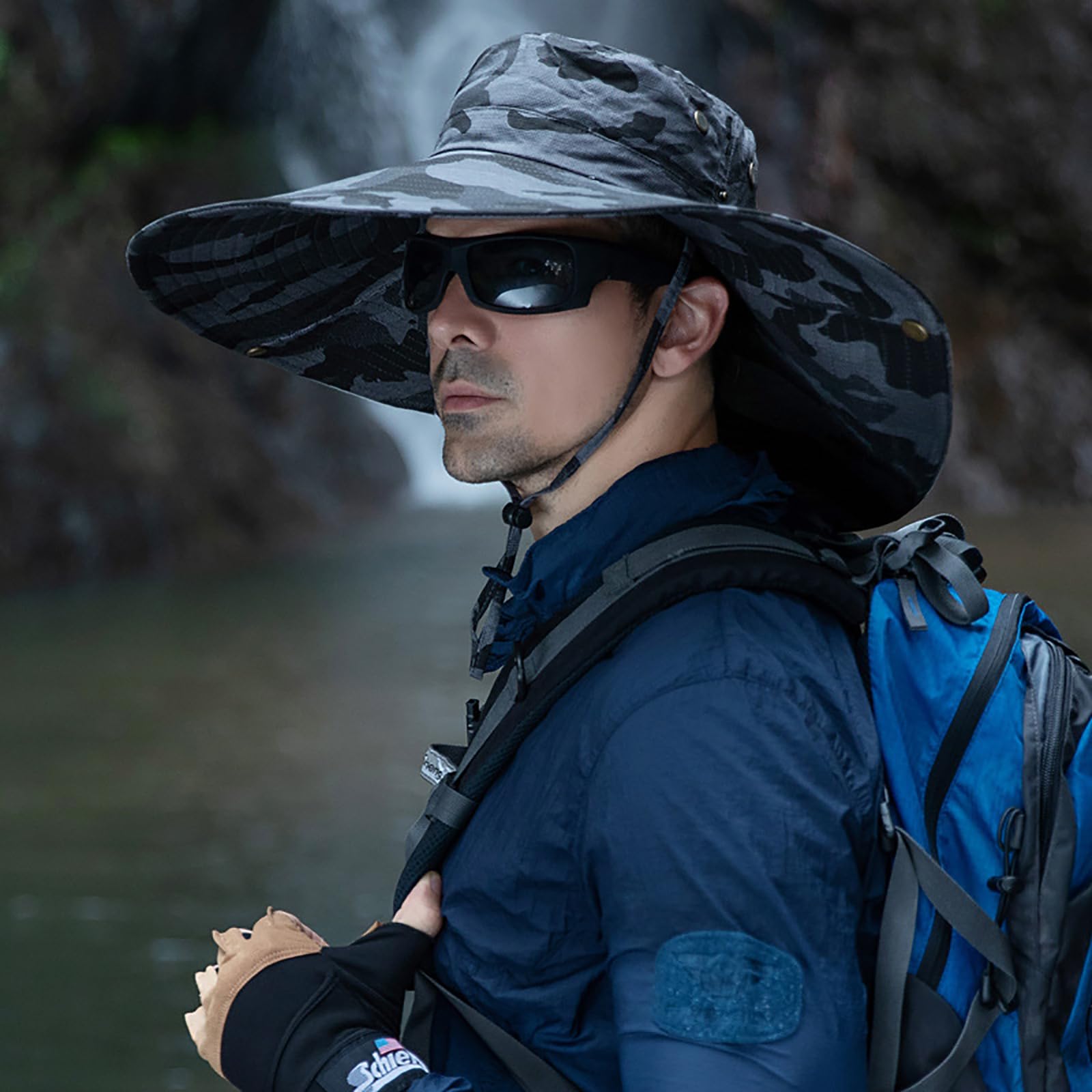 Peicees Super Wide Brim Sun Hat for Men & Women - UPF 50+ UV Protection Fishing Bucket Hat, Safari & Cowboy Hat for Outdoor Activities, Beach, Hiking, and Travel