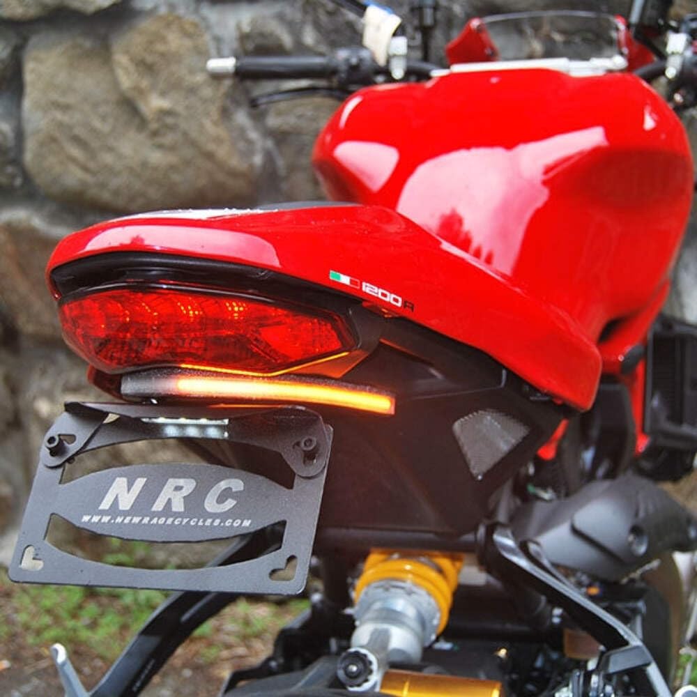 New Rage Cycles 1200R-FE-ST Motorcycle Fender Eliminator Kit - Black, Universal Fit for Harley, Cruiser & Chopper Bikes - Easy Install, Sleek Rear Fender Delete for Custom Look (Street & Show Use)