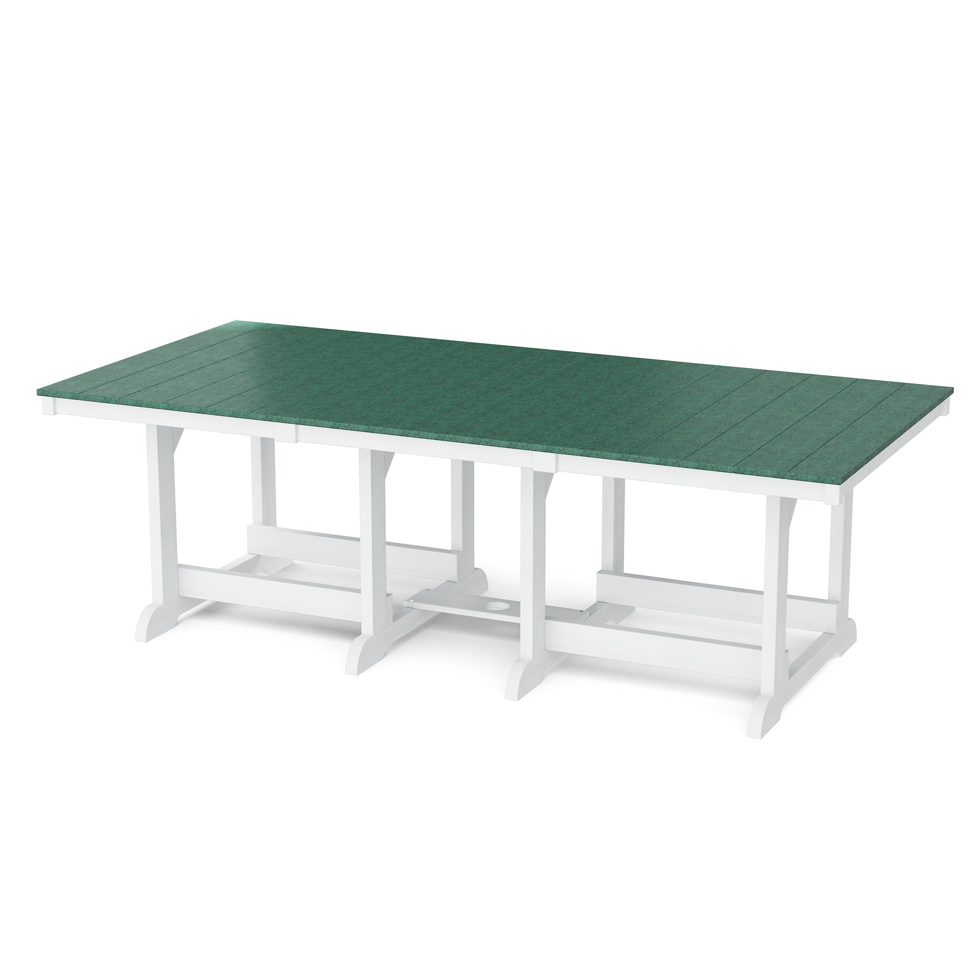 Heritage 44x96 Inch Solid Wood Dining Table - Large Farmhouse Style Dining Room Table for 8-10 People - Perfect for Family Gatherings & Dinner Parties
