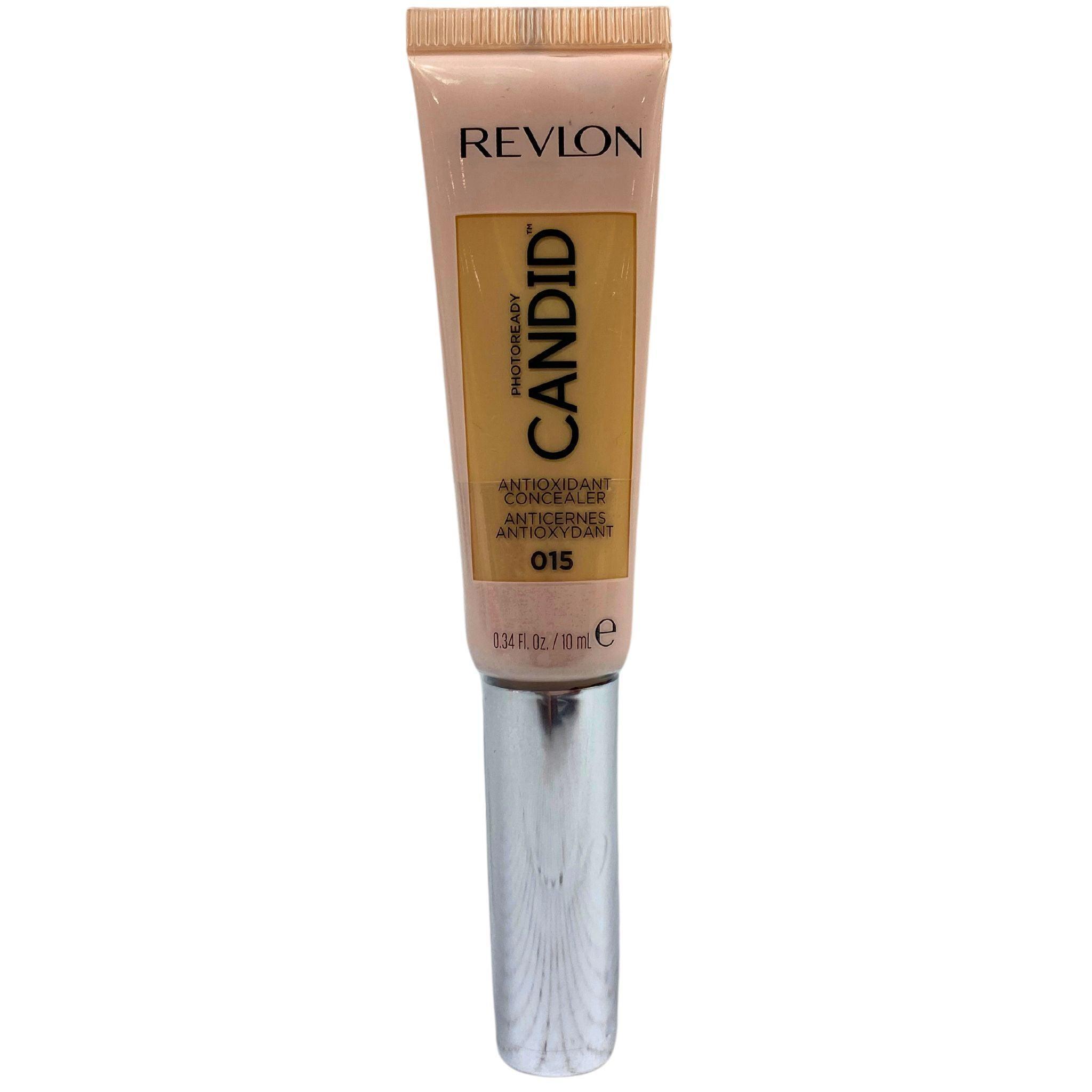 Revlon Photoready Candid Antioxidant Concealer 015 Light 0.34 oz (50 Pcs) - Full Coverage Makeup for Dark Circles, Blemishes & Imperfections - Perfect for Daily Use, Professional Makeup & Photo Shoots