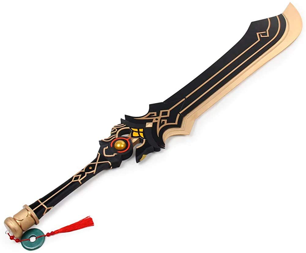 Genshin Impact Prototype Archaic Claymore Sword - 2nd Ascension Phase Cosplay Prop | Black & Gold Replica Weapon | Perfect for Cosplay, Gaming Events & Collectors