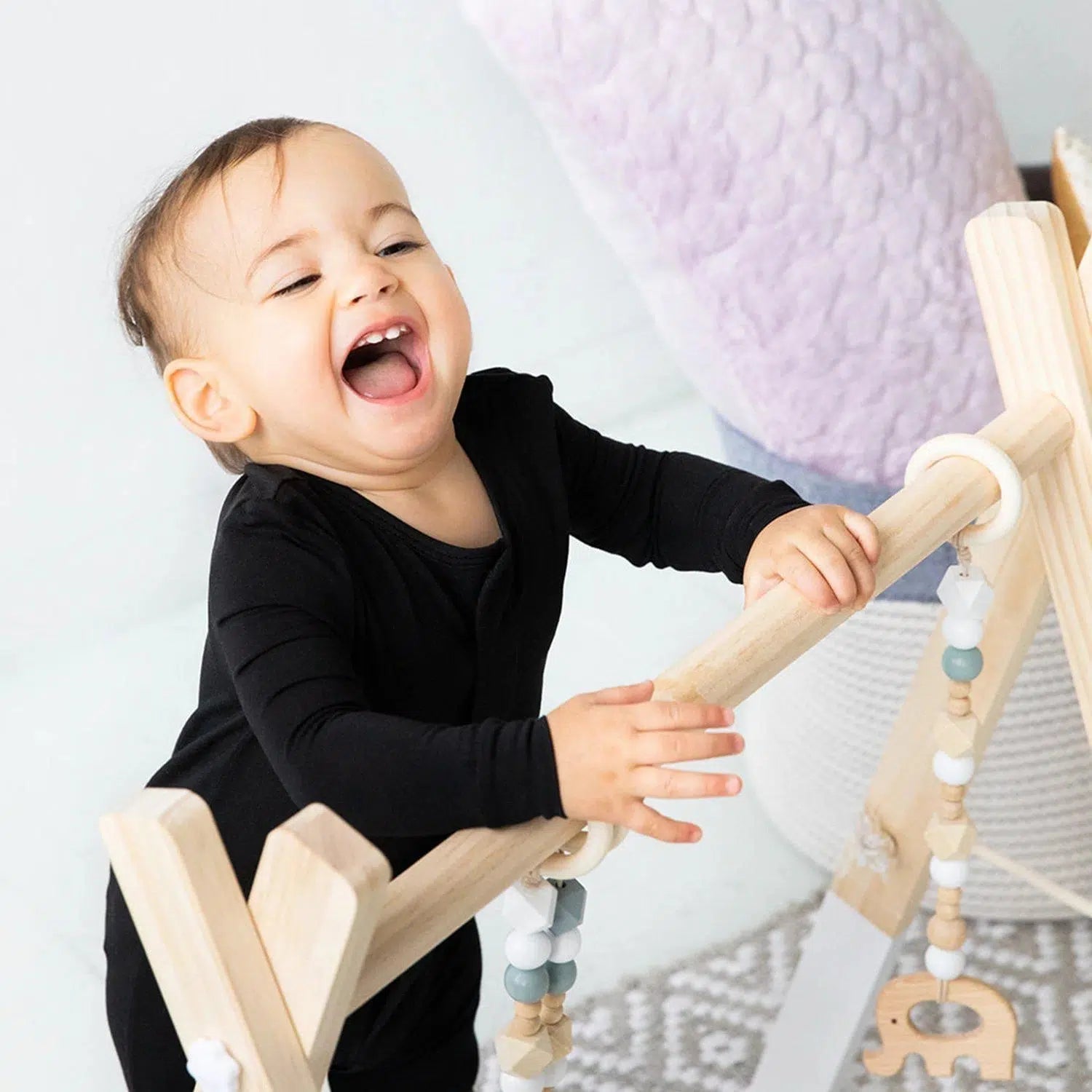 Magnetic Me Modal Footie Pajamas for Baby - Soft & Stretchy Onyx Jet Black - Perfect for Sleepwear, Playtime & Comfortable Outfits