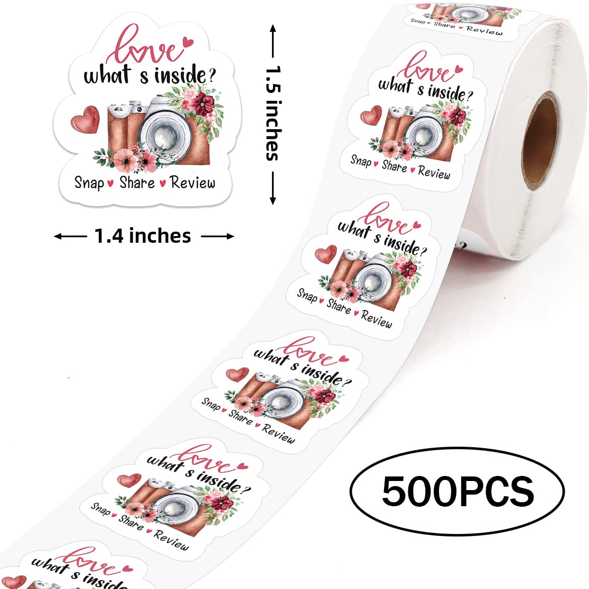 Vintage Camera Design Thank You Stickers - 500 PCS Retro Photo Theme Shipping Labels for Small Business, Etsy Sellers & Online Retailers - Perfect for Packaging, Mail Envelopes & Customer Appreciation Gifts