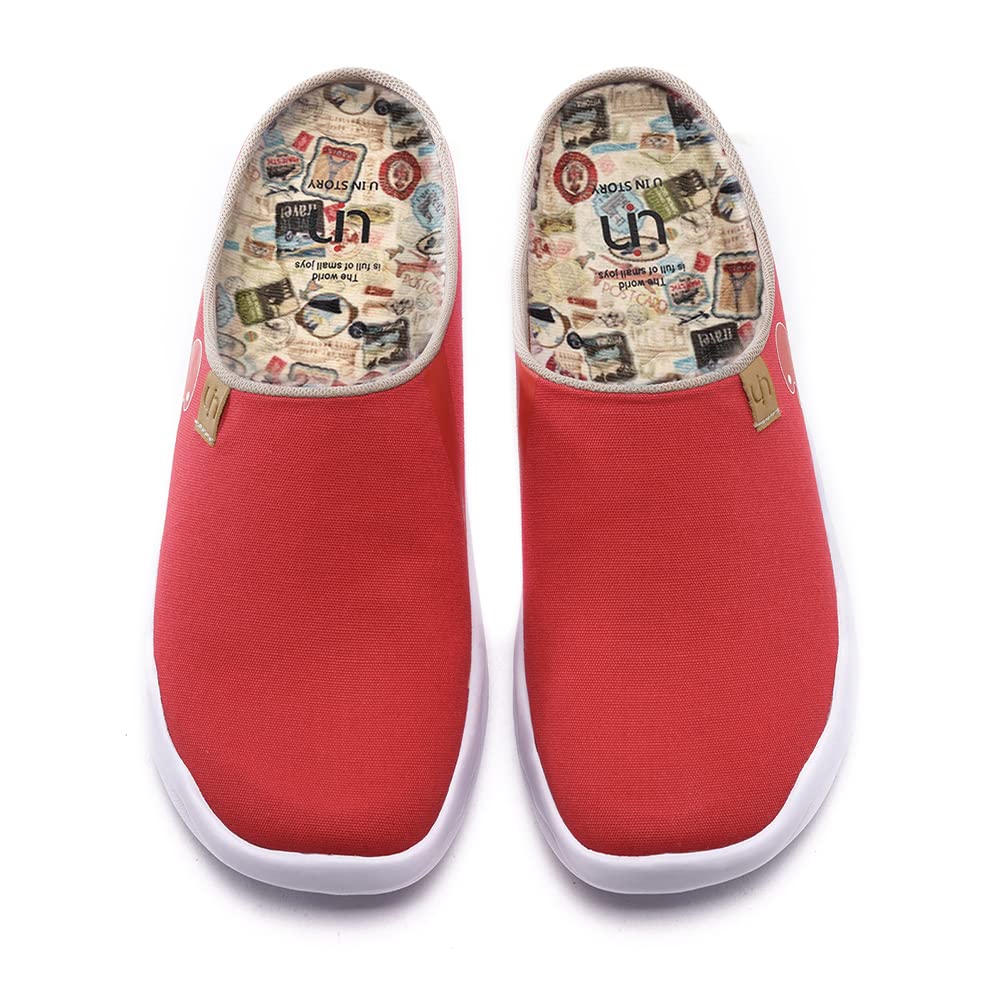 UIN Men's Slip-On Loafers - Lightweight Comfortable Mules for Walking, Casual Wear & Travel - Hand-Painted Art Design - Perfect for Home, Office & Vacation (Malaga Style)