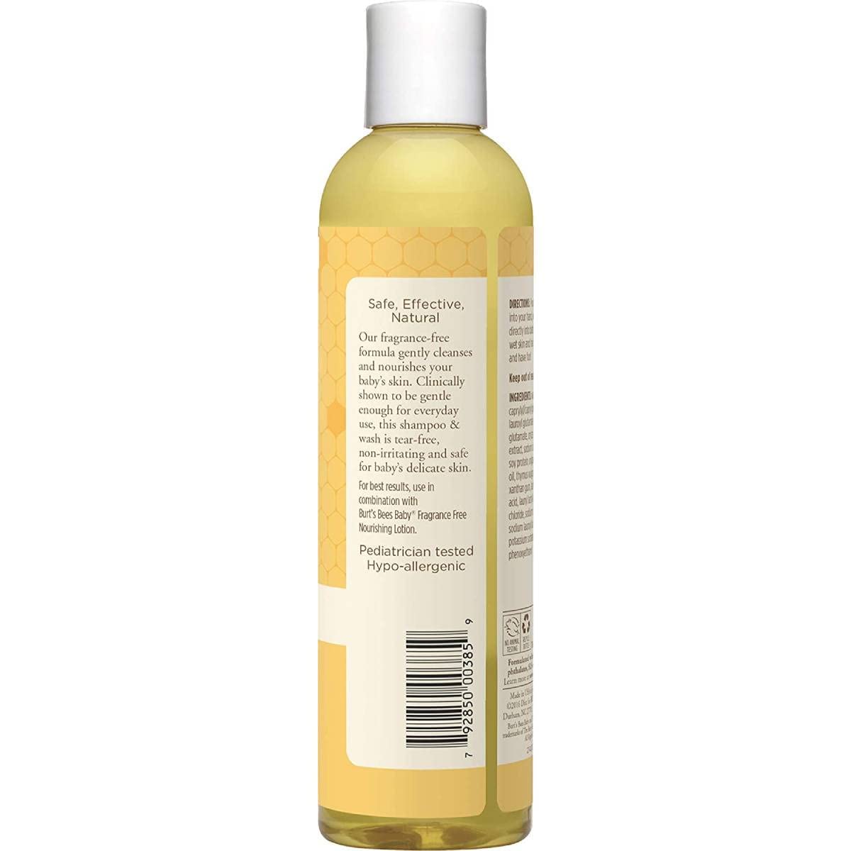 Burt's Bees Baby Bee Original Shampoo & Wash 8 oz | Tear-Free Gentle Cleanser for Newborns & Infants | Perfect for Bath Time & Sensitive Skin Care