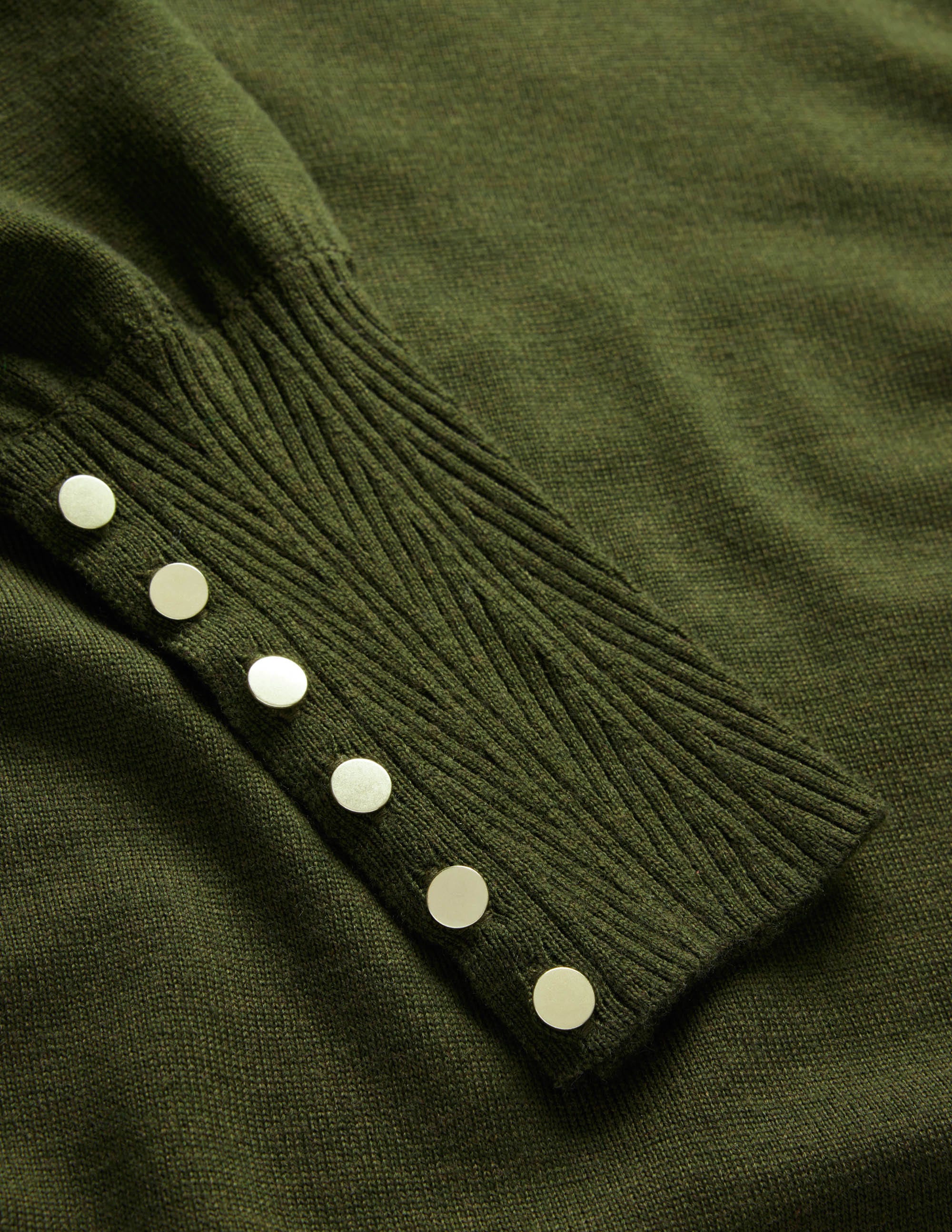 Premium Merino Wool Button Cuff Sweater in Khaki - Cozy Winter Pullover for Men & Women | Perfect for Office, Dates & Casual Outings