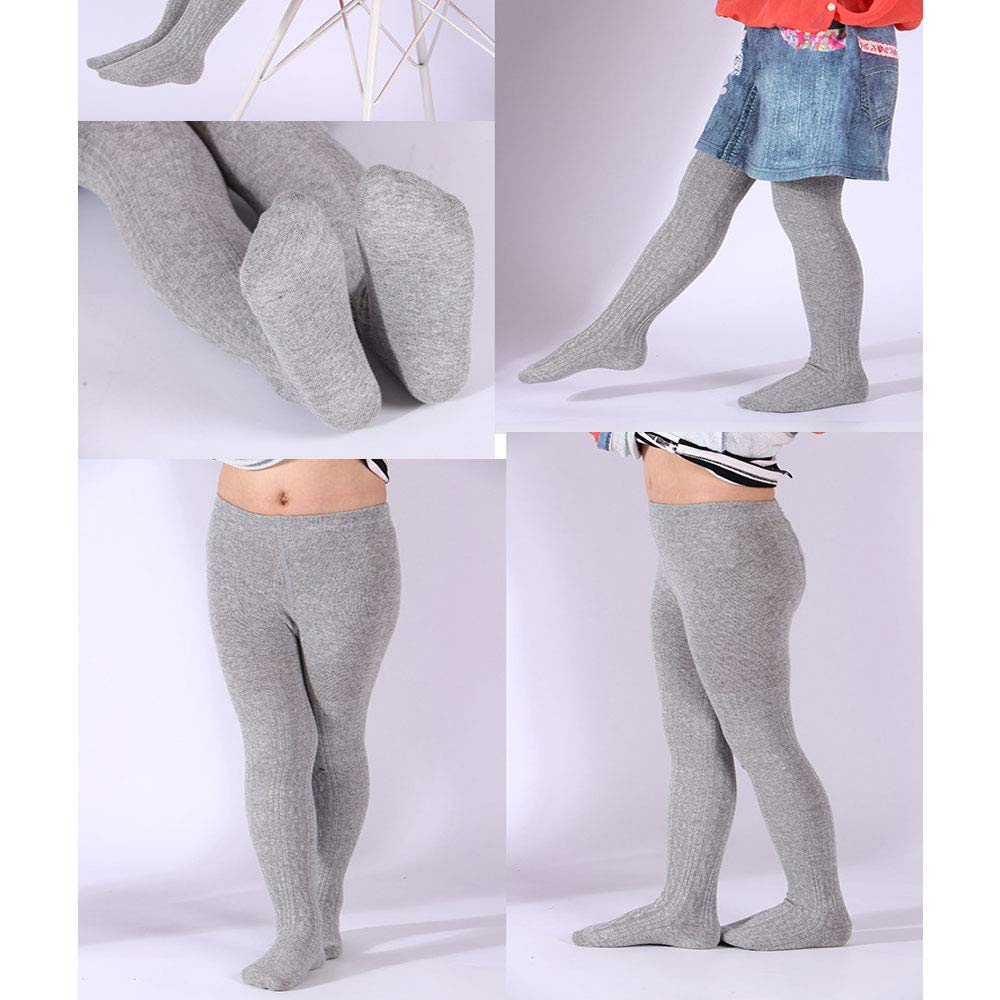 Baby Girls Cotton Tights - Seamless Knit Leggings for Infants & Toddlers | Soft Stretchy Stockings for Playtime, Daycare & Family Outings